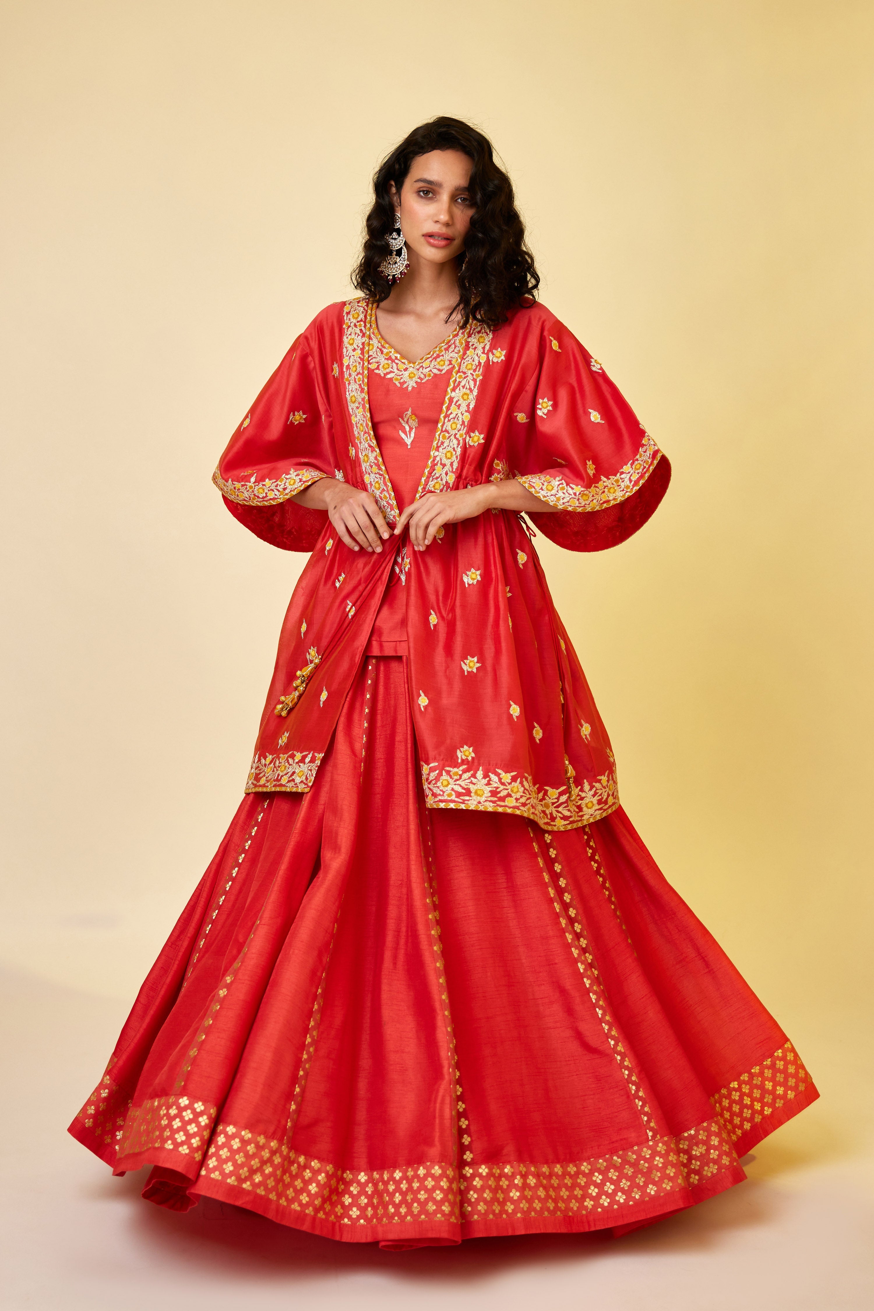 Spicy Orange Skirt Set