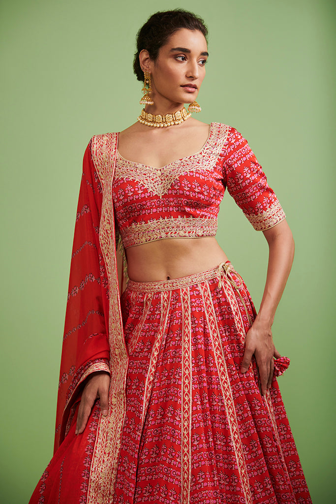 Maroon Lehenga Set