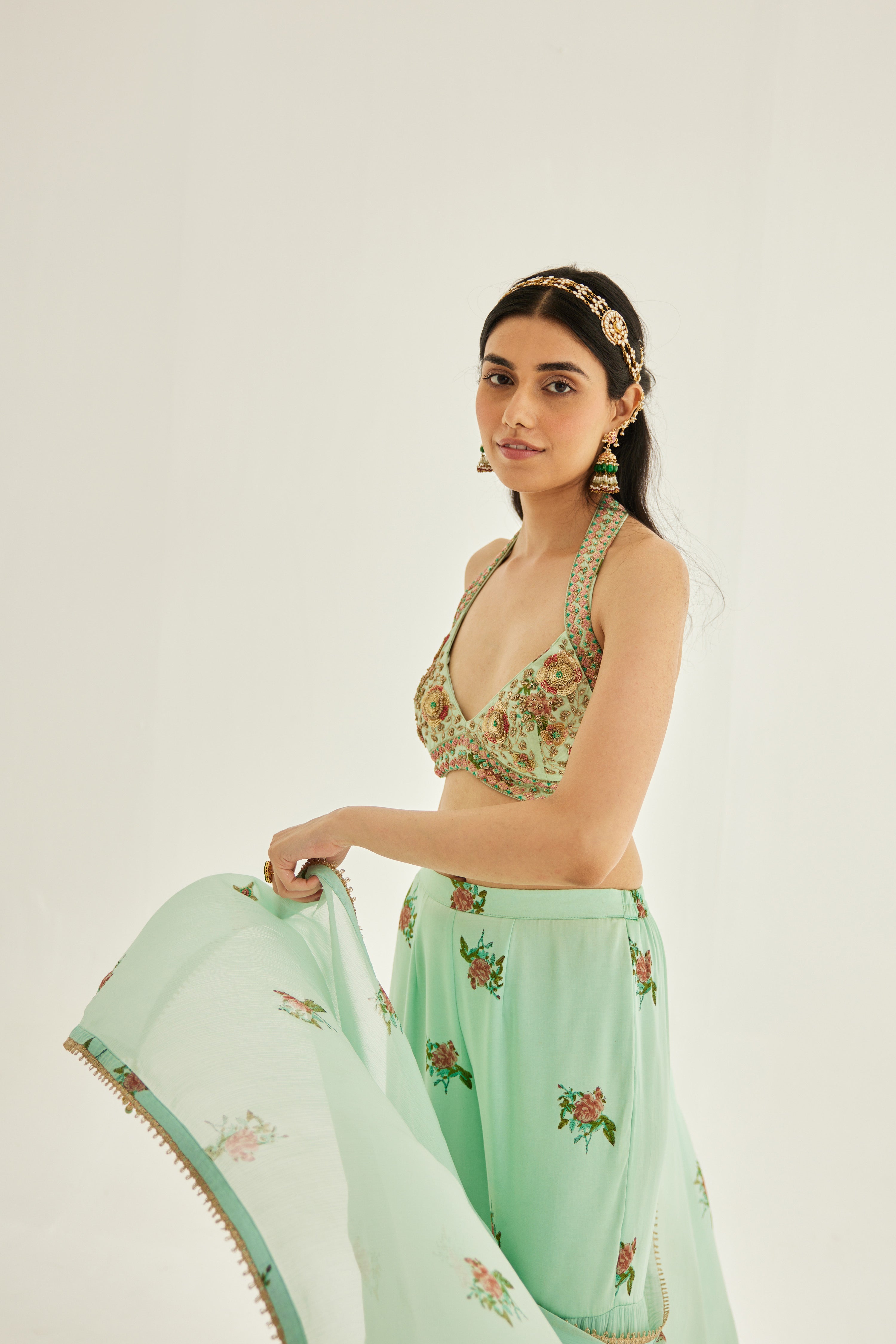 Plume Blue Sharara Set