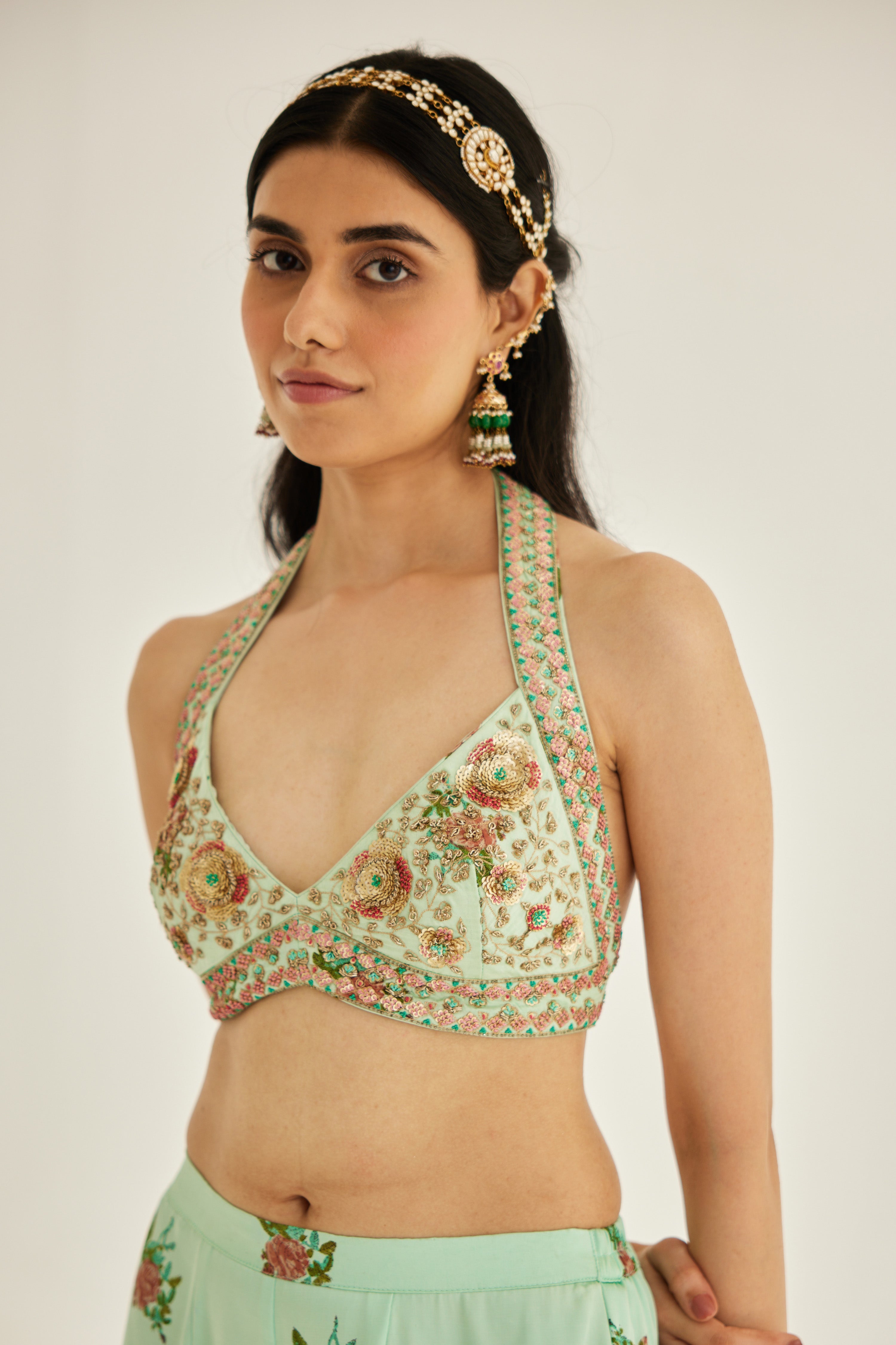 Plume Blue Sharara Set