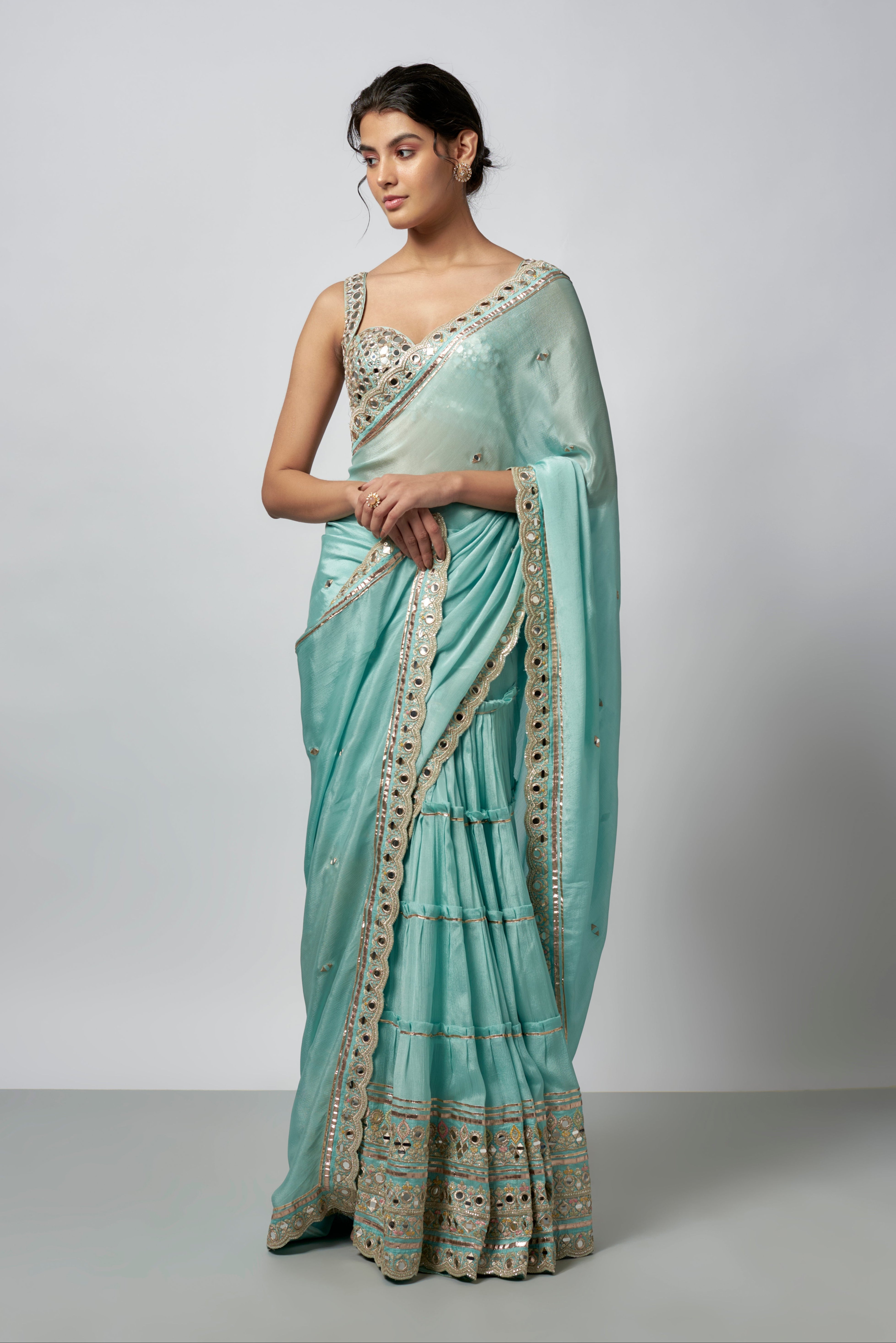 Nisha Aggarwal in Anusha Saree Set