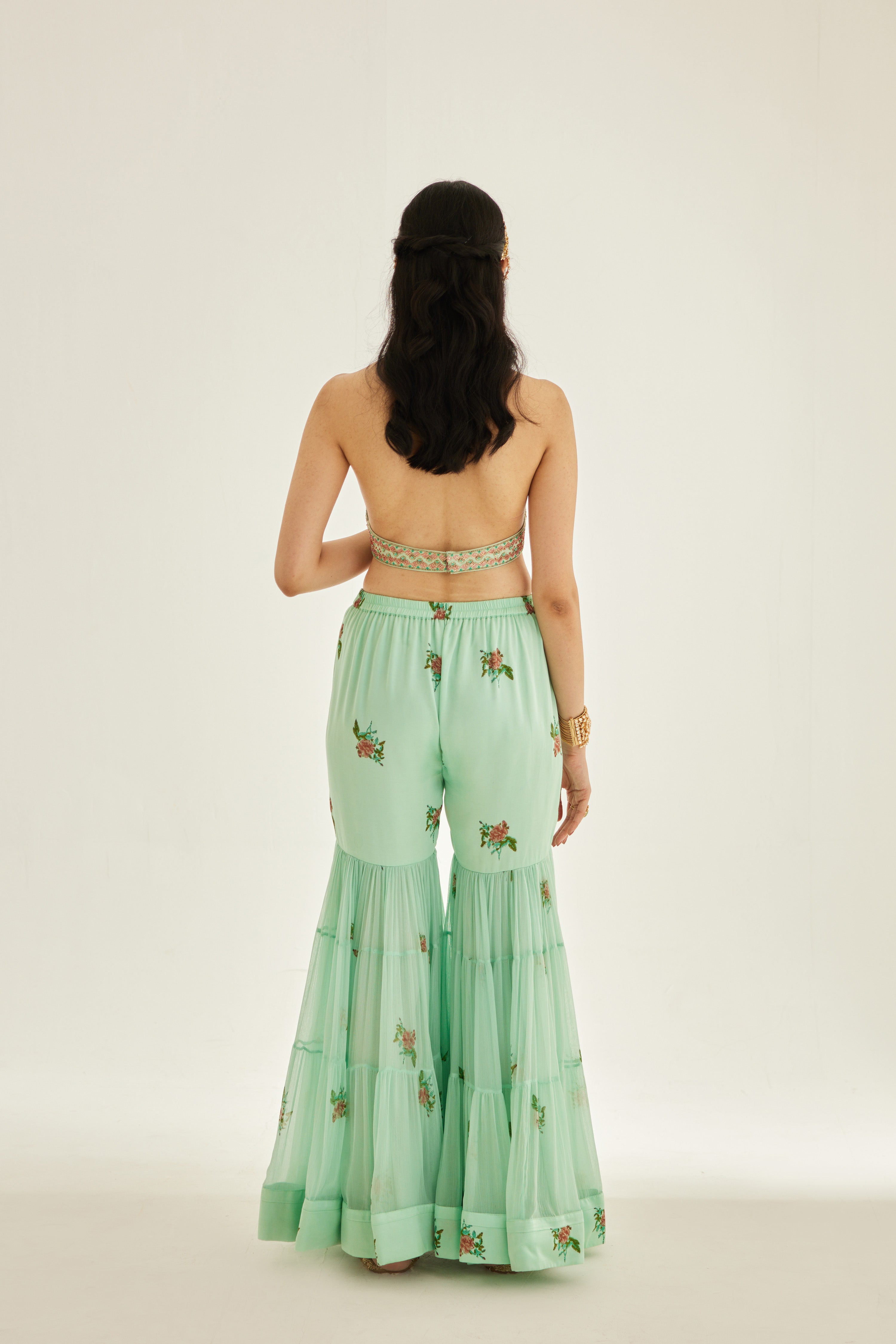 Plume Blue Sharara Set