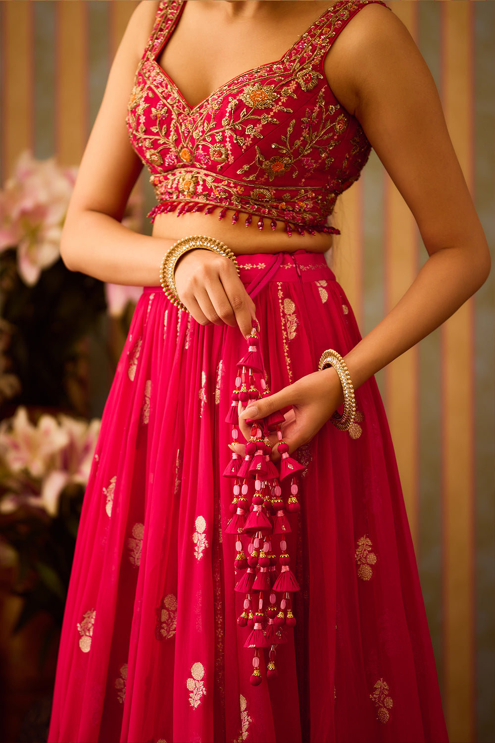 Scarlet Red Lehenga Set