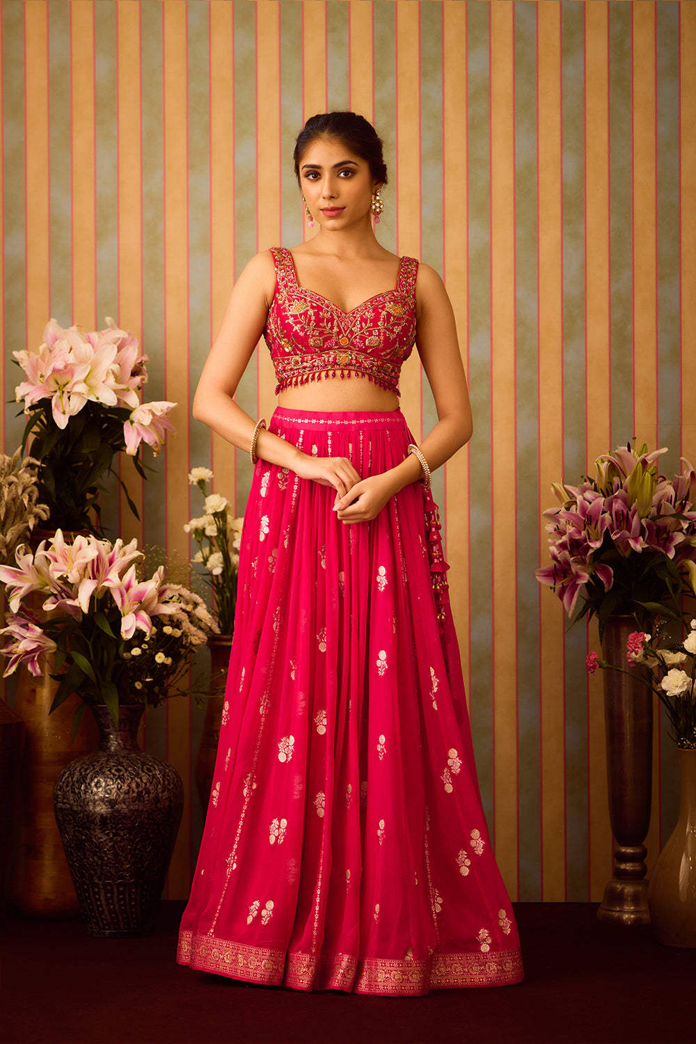 Scarlet Red Lehenga Set