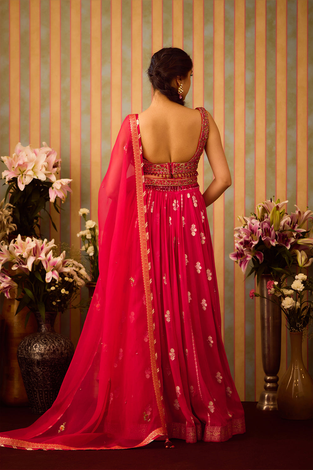 Scarlet Red Lehenga Set
