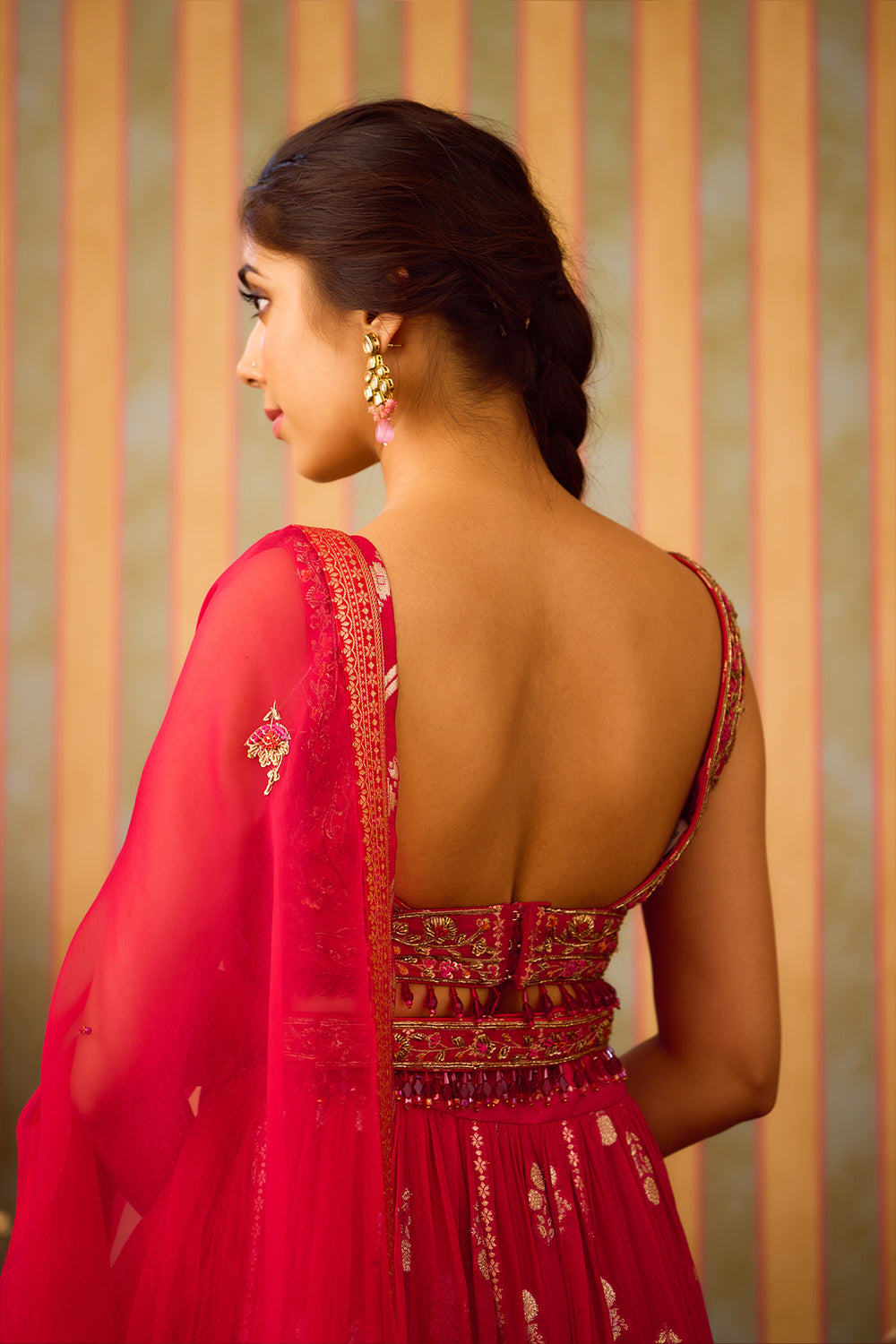Scarlet Red Lehenga Set
