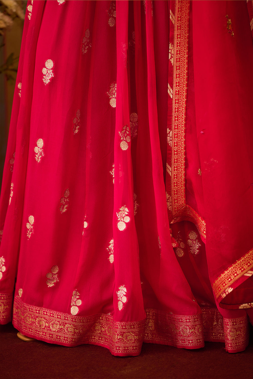 Scarlet Red Lehenga Set