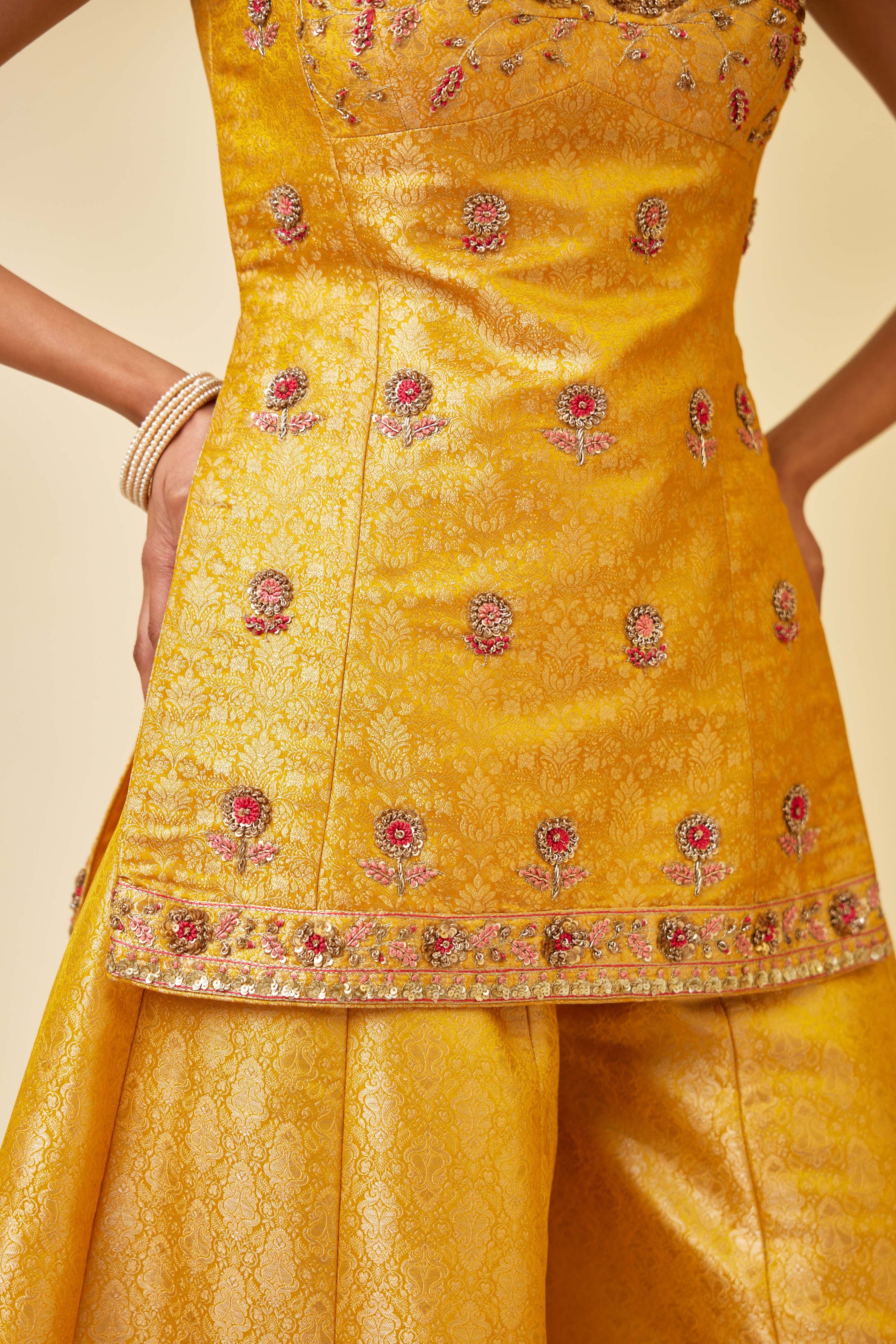 Spectra Yellow Sharara Set