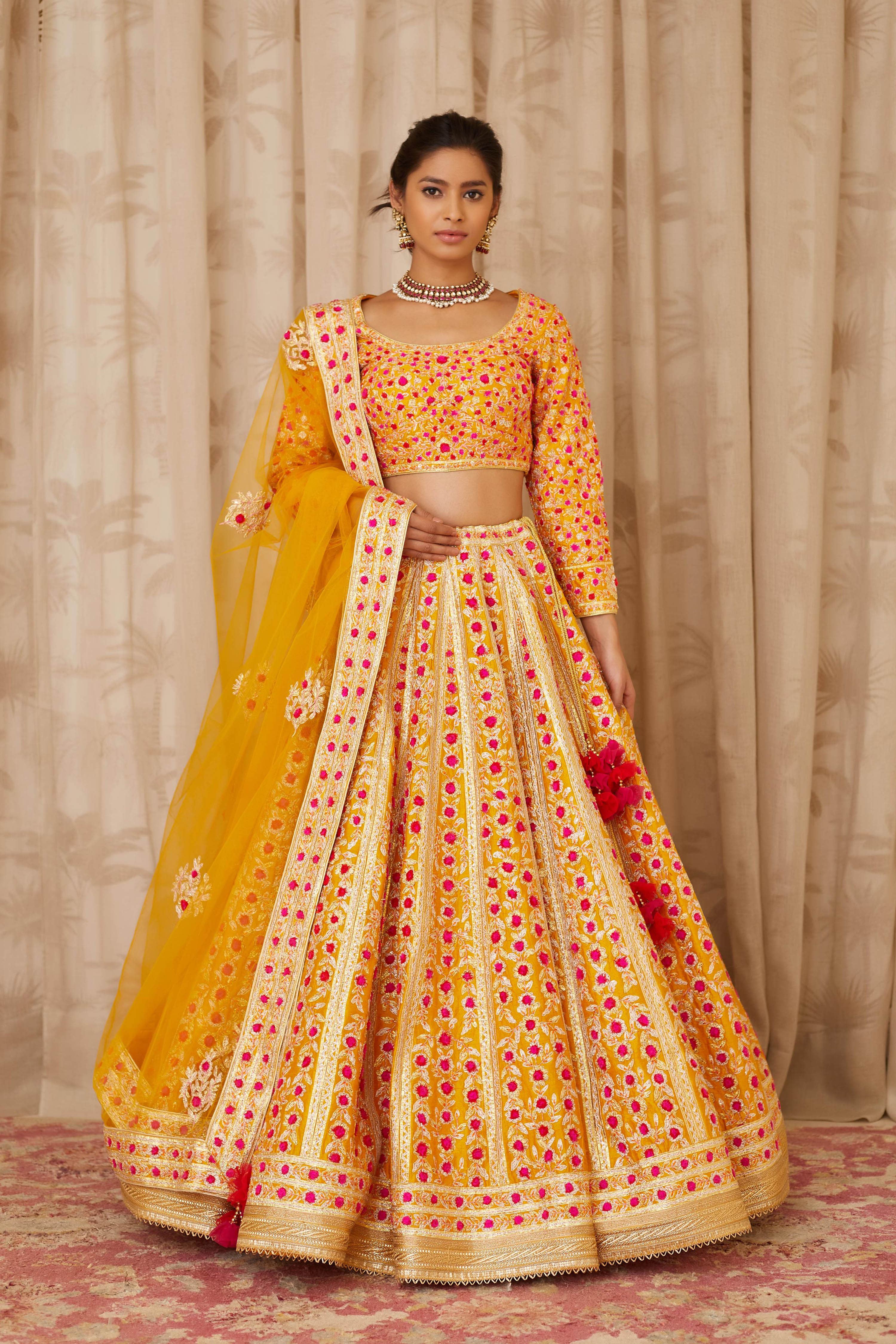 Mustard Yellow Lehenga Set