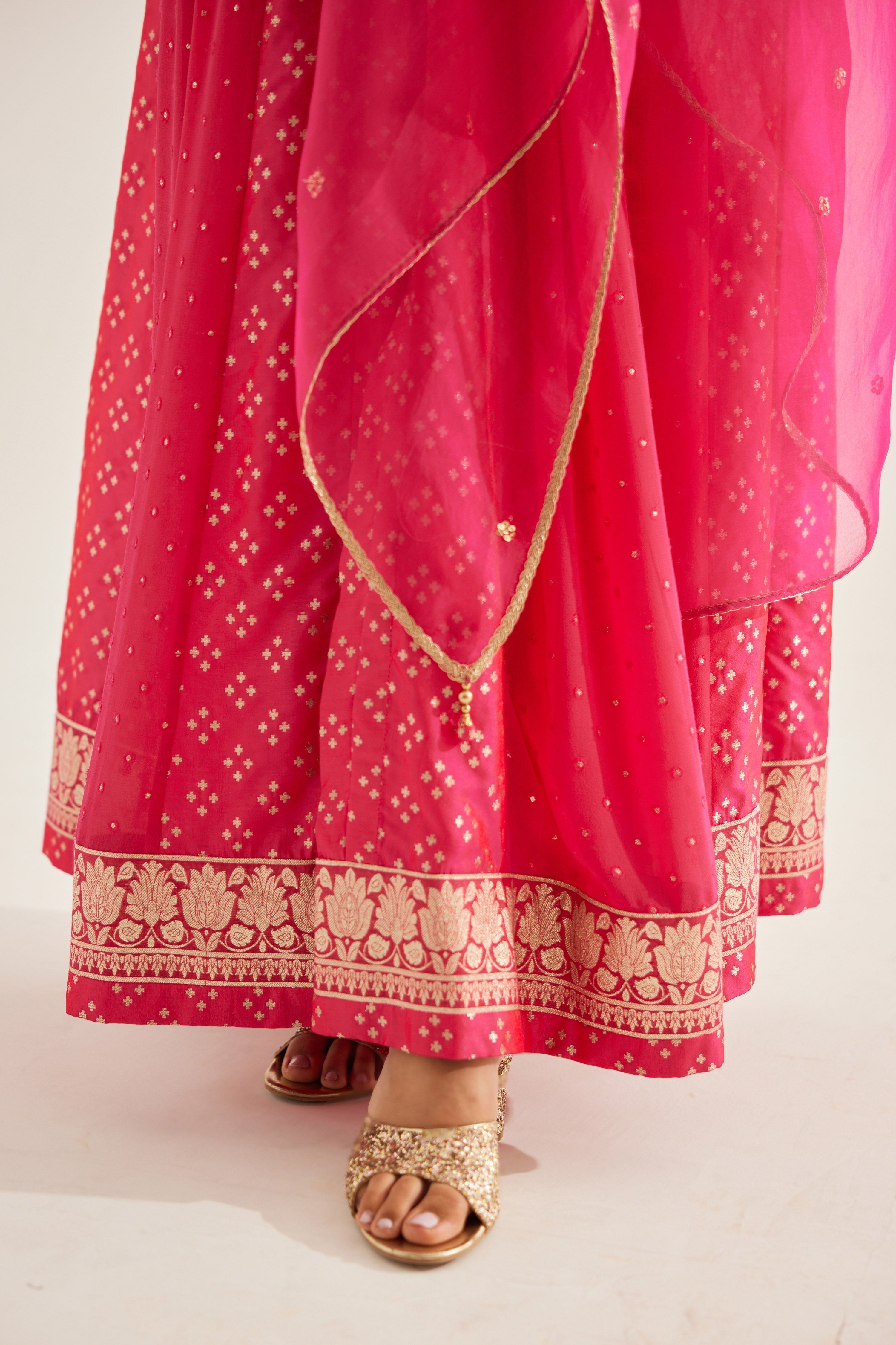 Fuchsia Anarkali Set