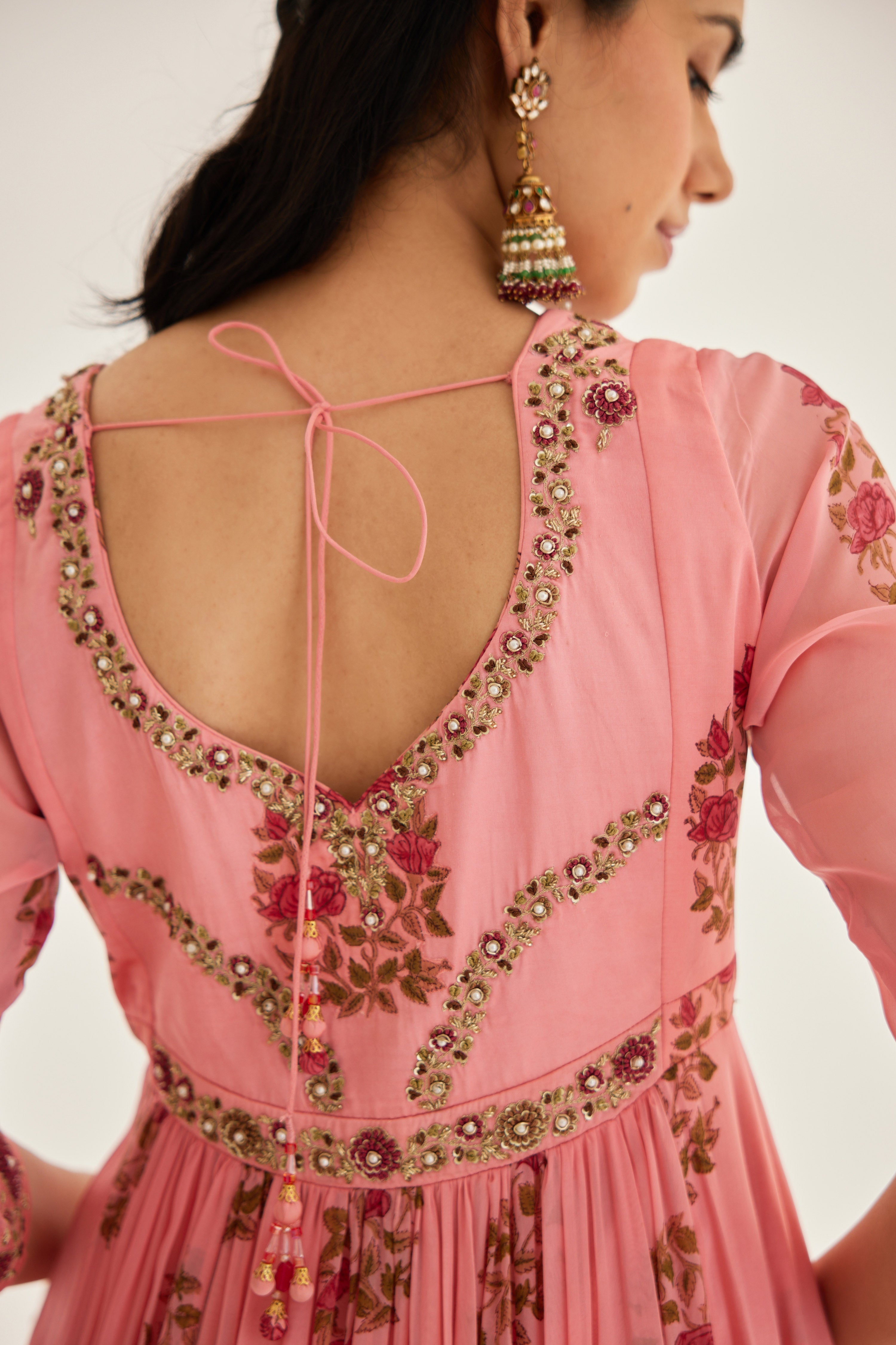 Candy Pink Anarkali Set