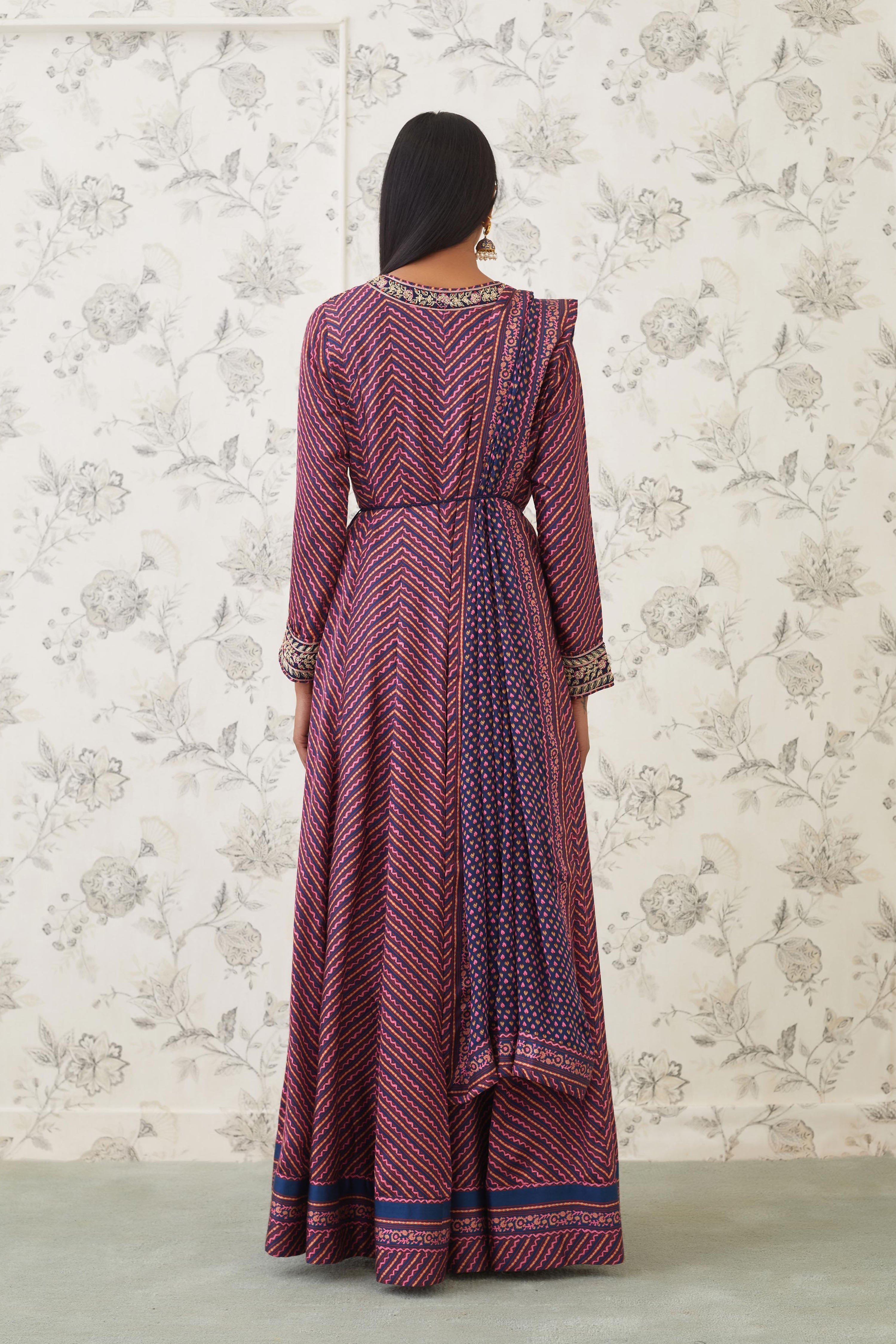 Blue Anarkali Set