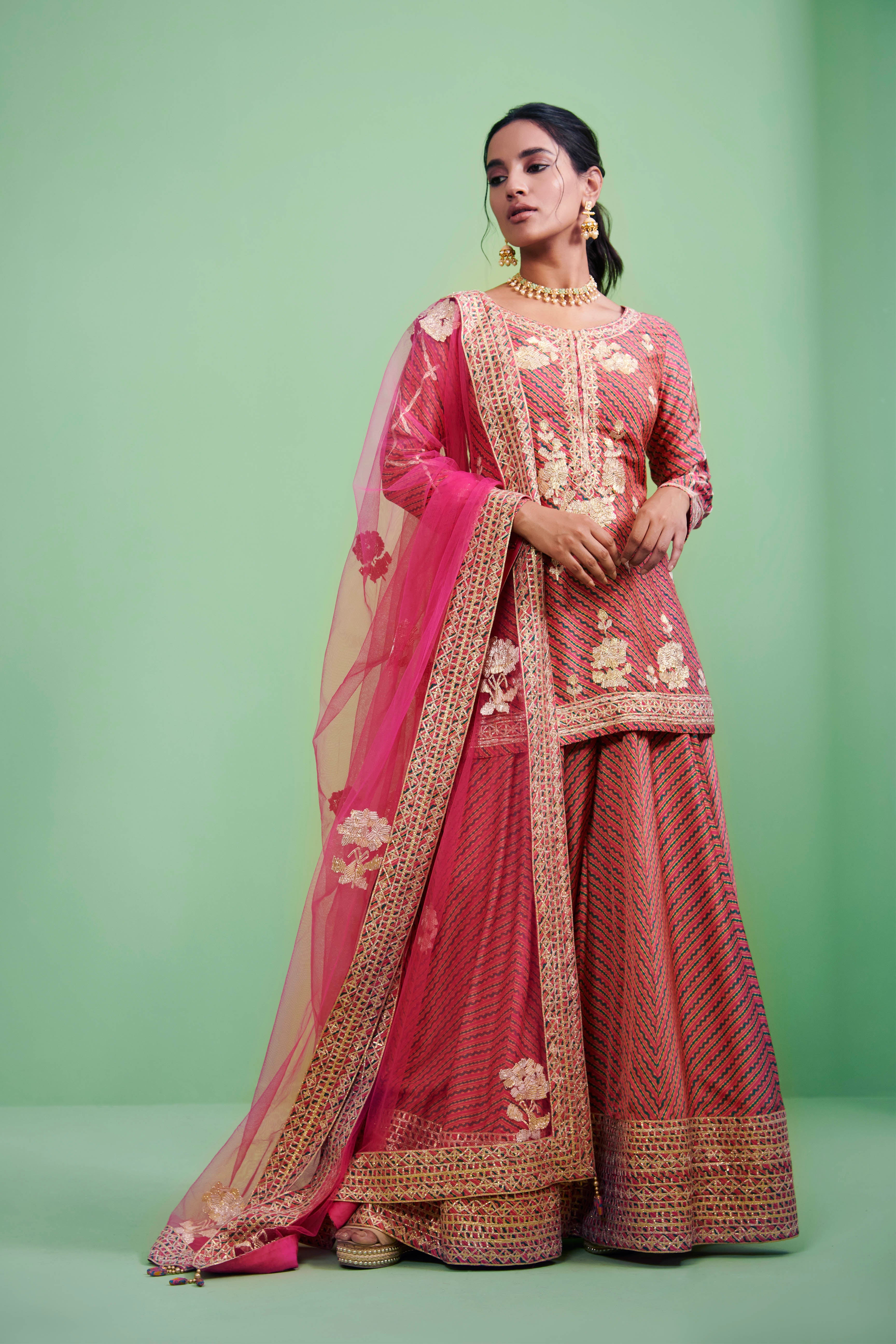 Pink Kurta & Sharara Set