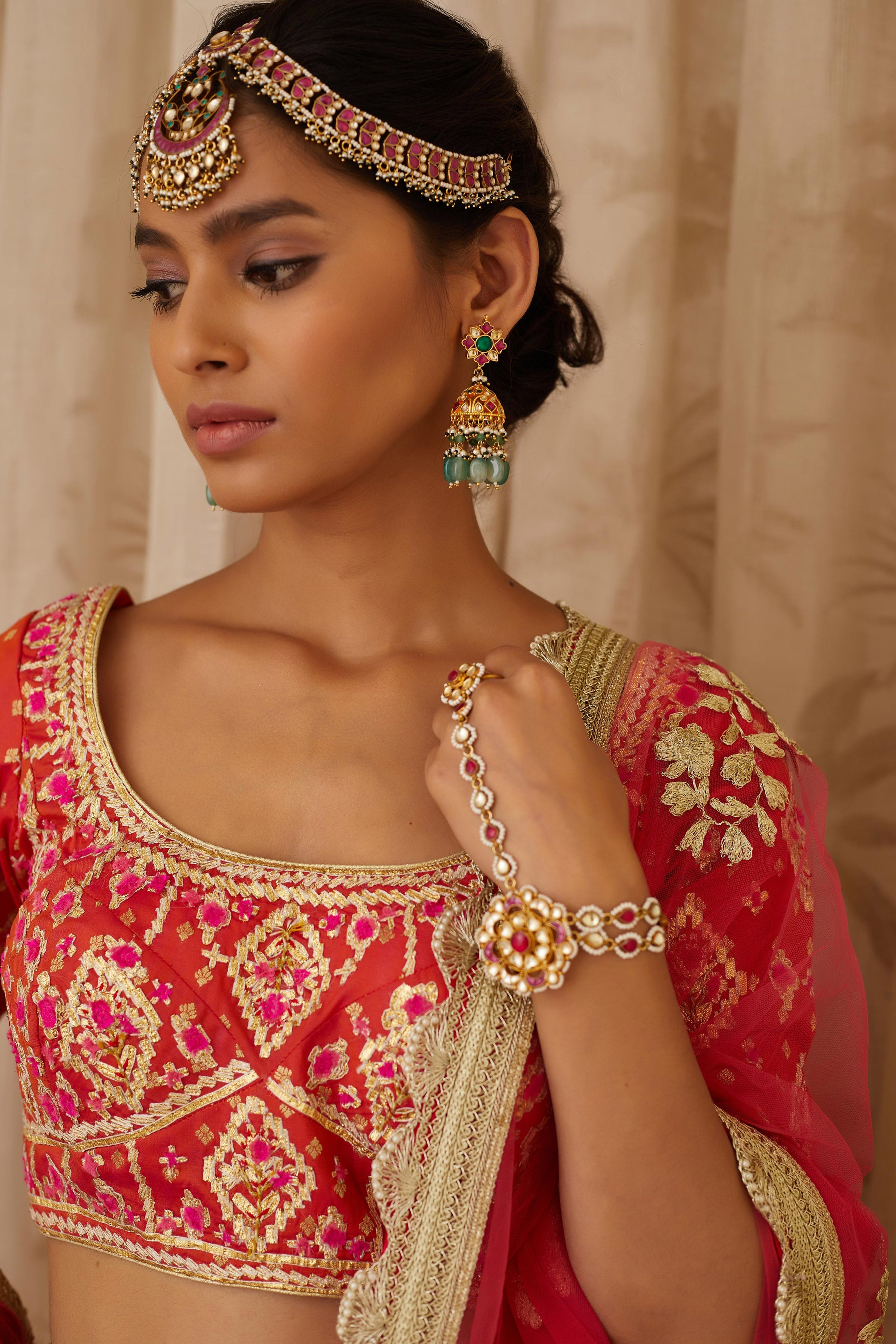 Rust Orange Lehenga Set