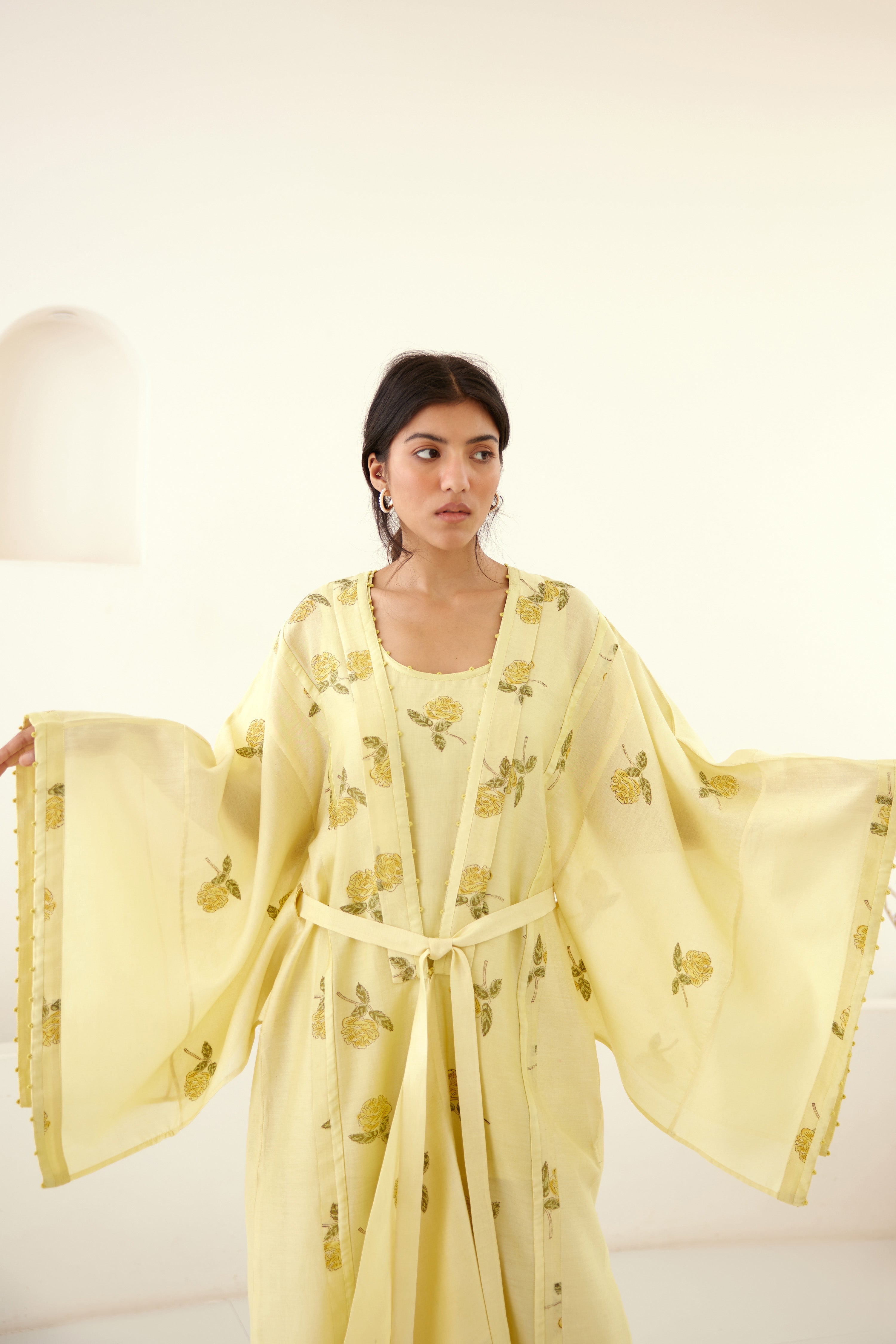 Canary Yellow Kimono Set