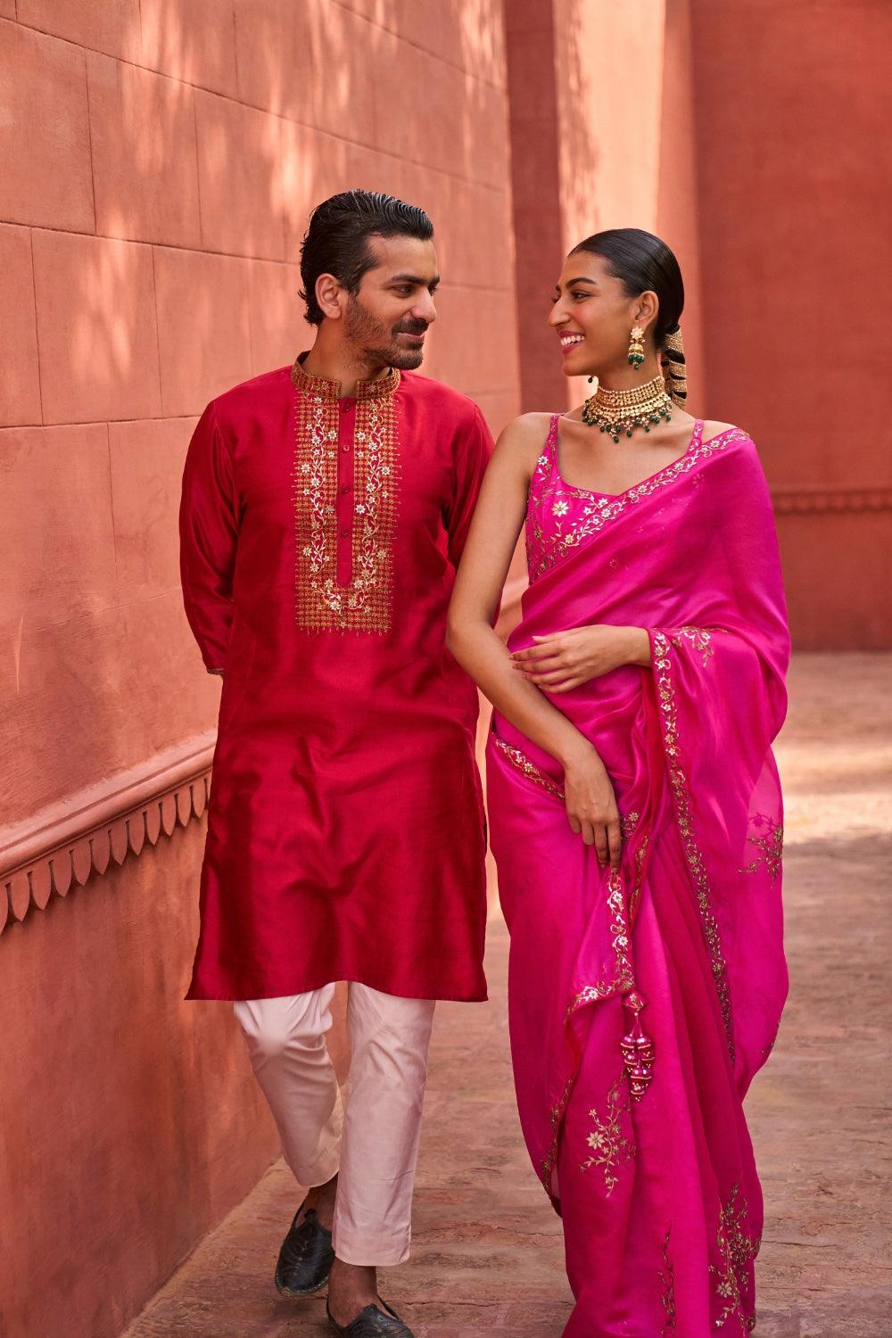 Classic Gulaabi Saree