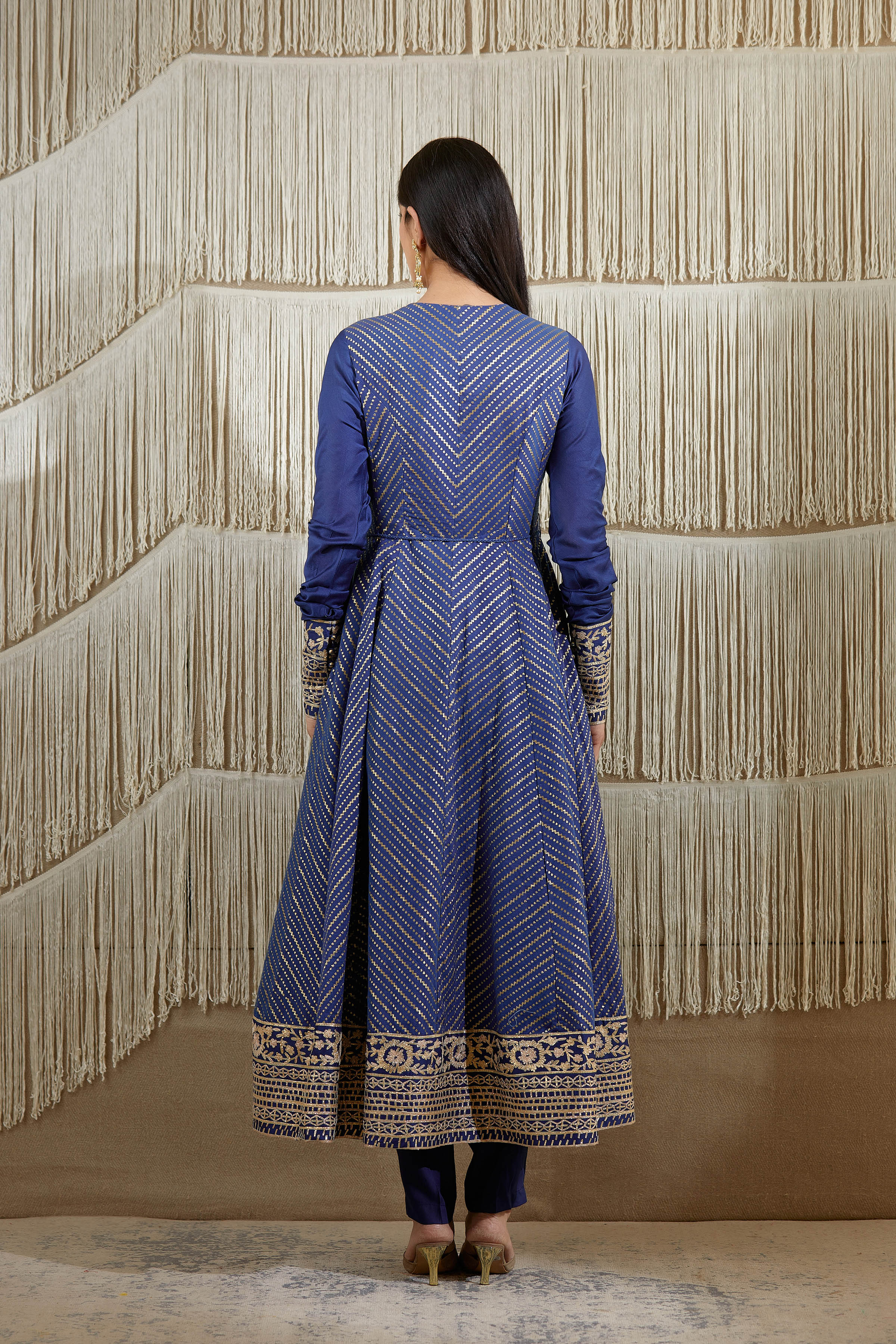Royal Blue Anarkali set