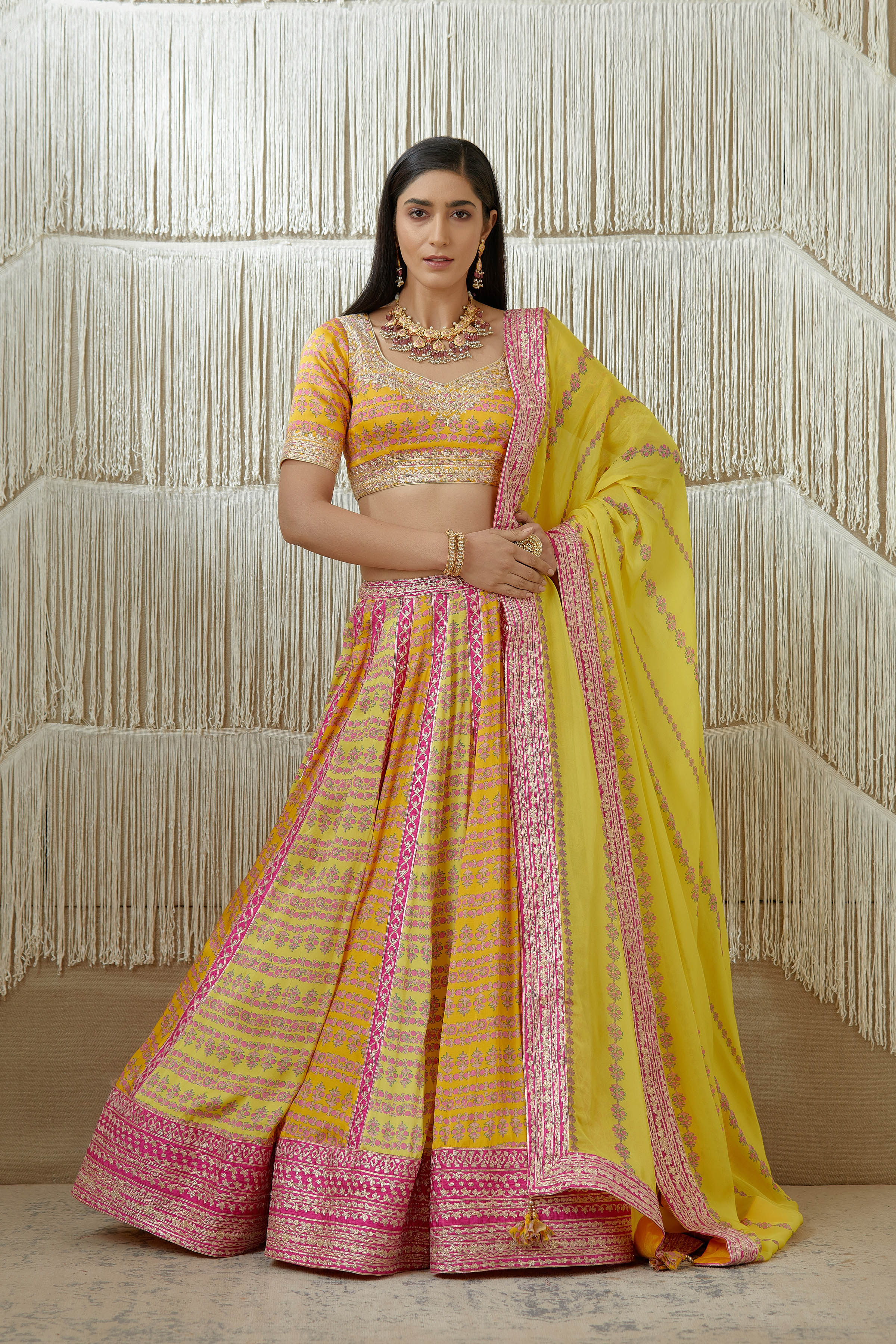 Mustard Yellow Lehenga set