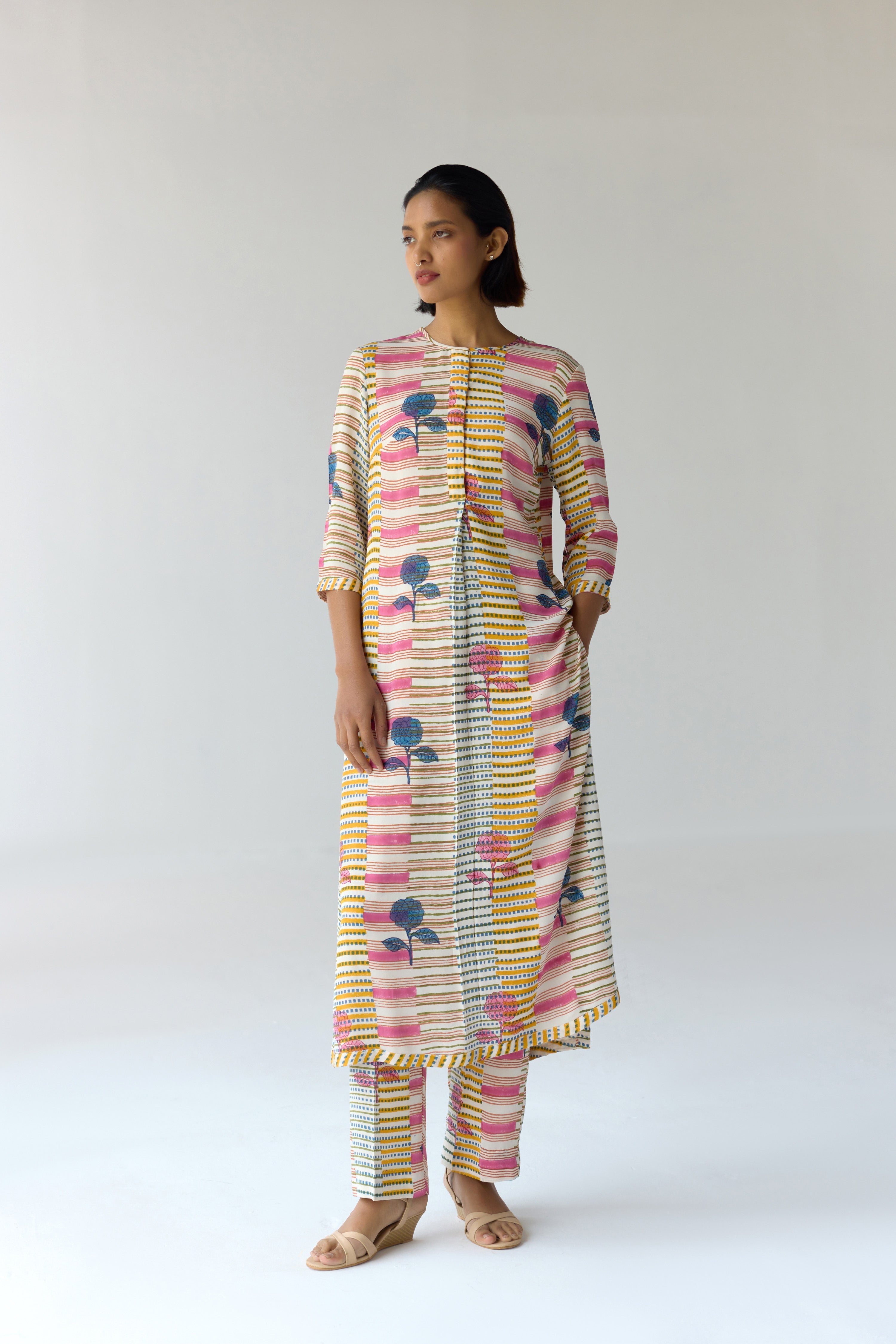 Multicoloured Kurta Set