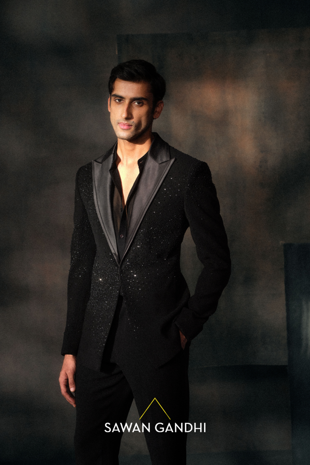 Black Scattered Swarosvki Jacket
