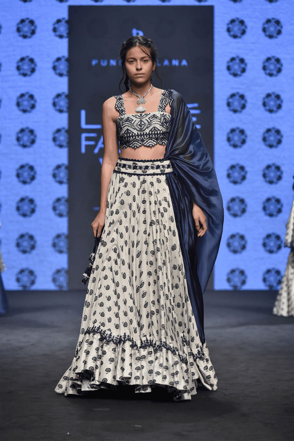 Printed Skirt With Blouse & Dupatta