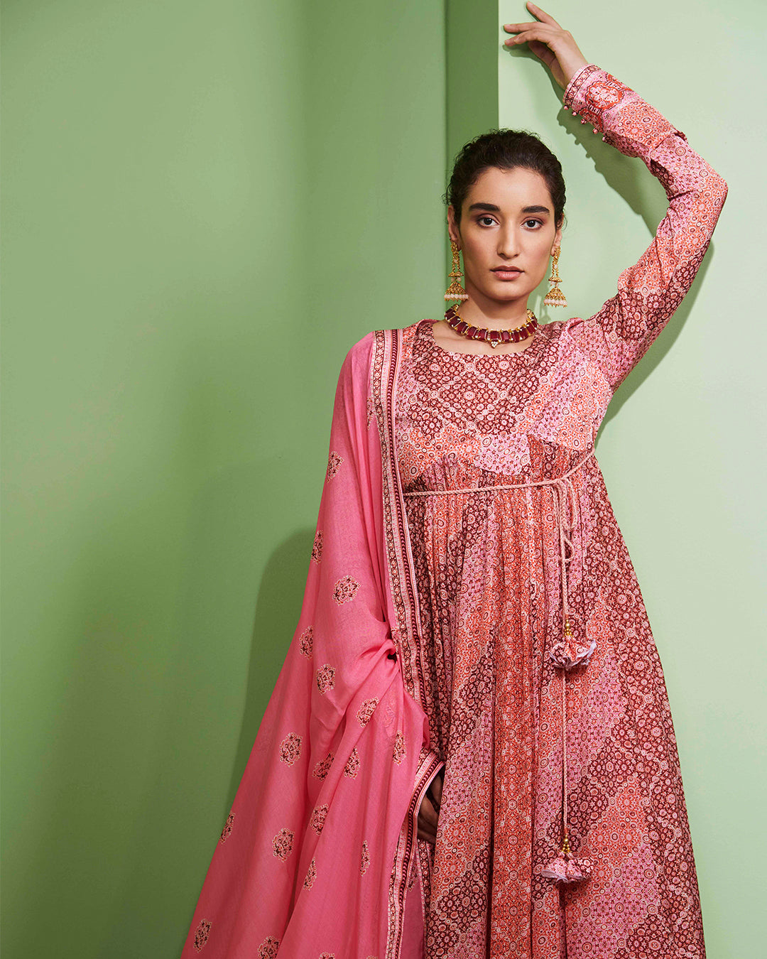 Multicolour Angrakha Set