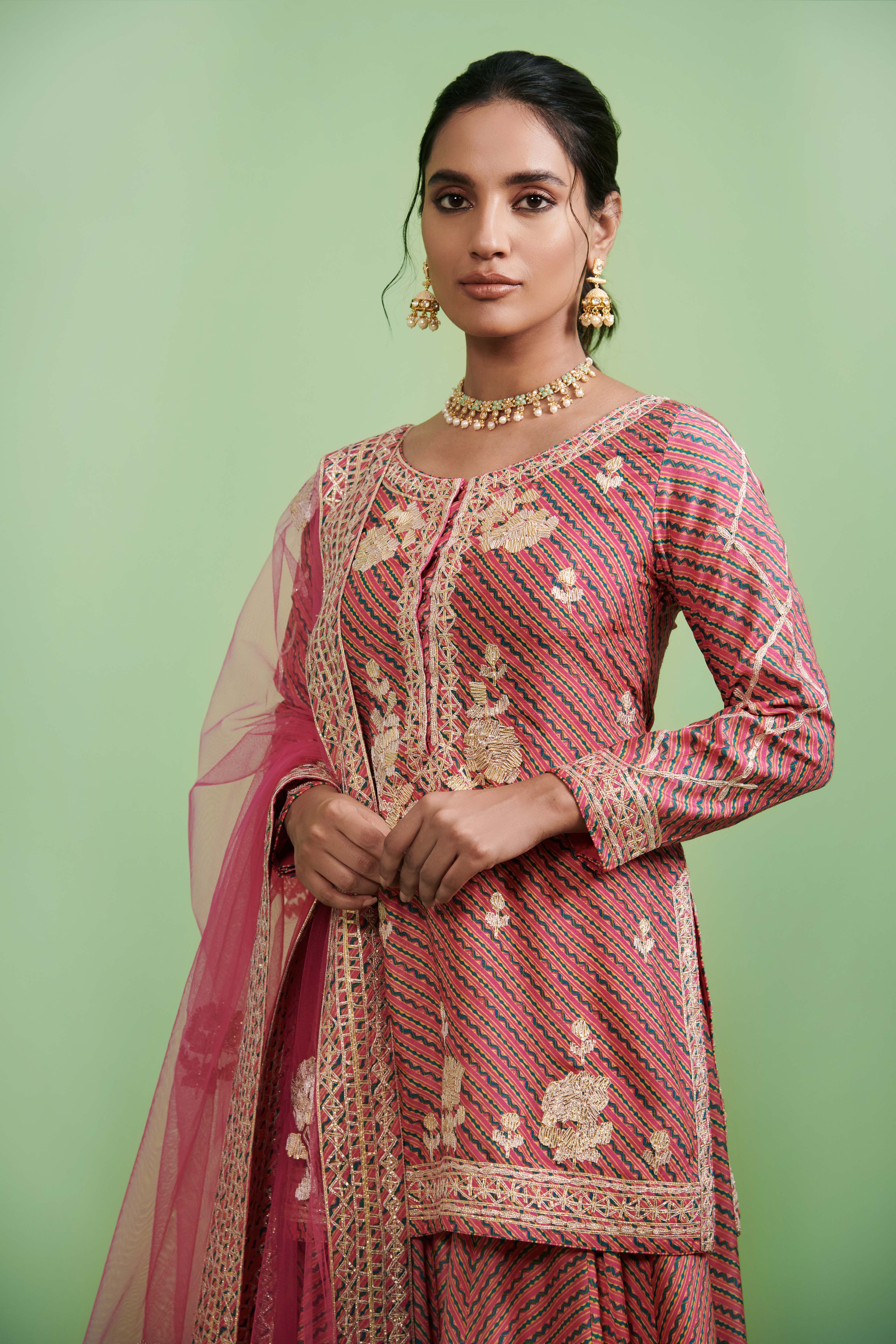 Pink Kurta & Sharara Set