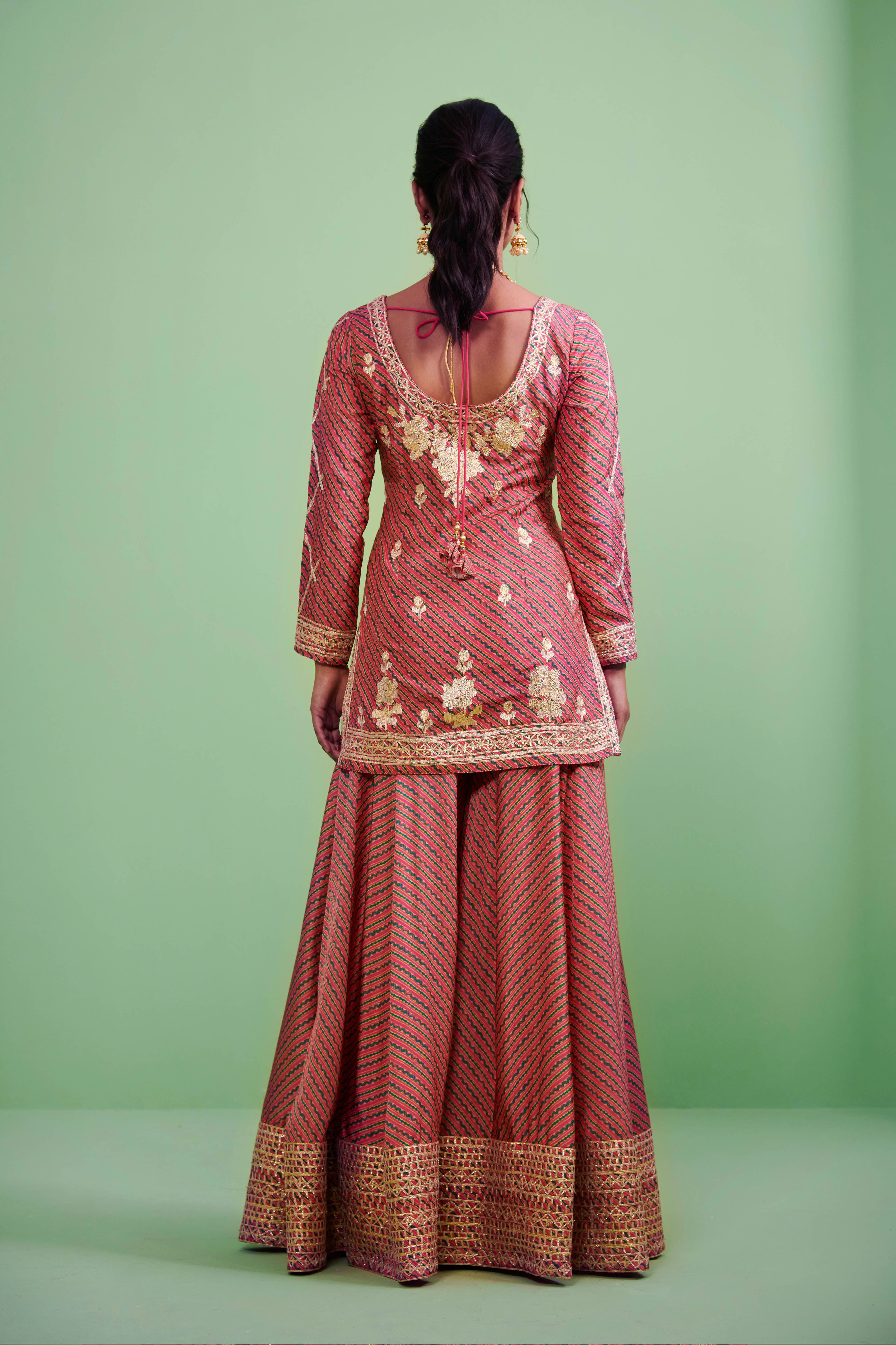 Pink Kurta & Sharara Set