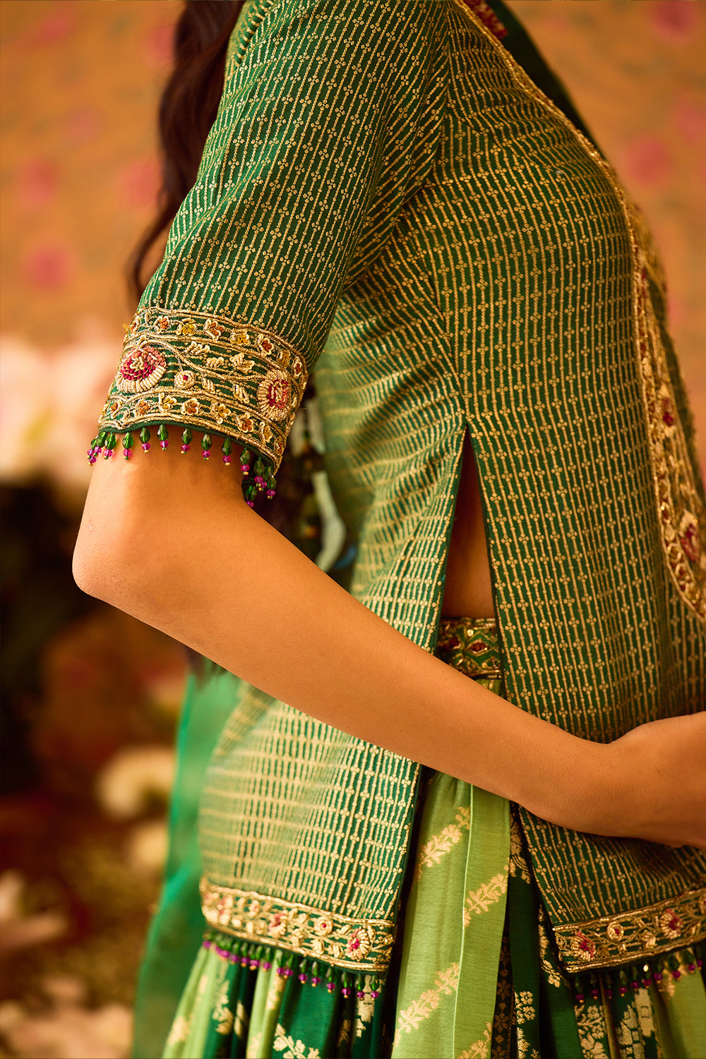 Jasper Green Choli Lehenga Set