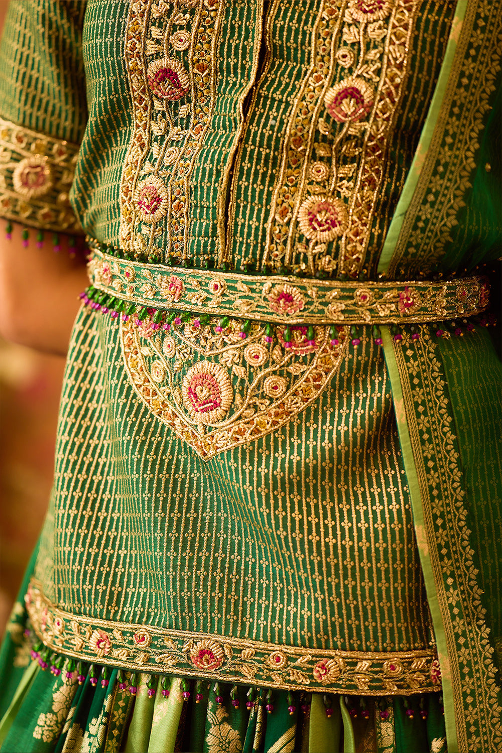 Jasper Green Choli Lehenga Set