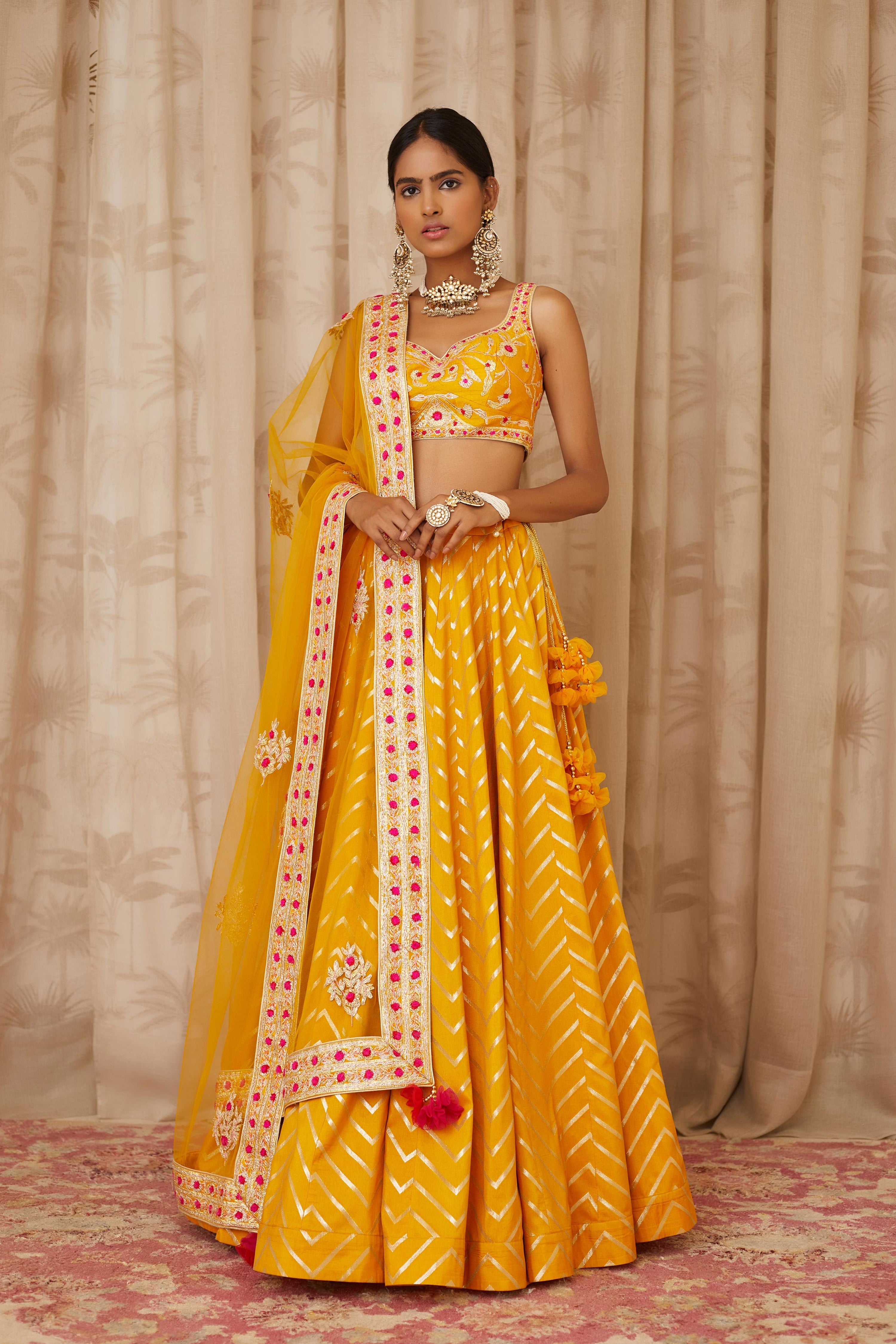 Mustard Yellow Lehenga Set