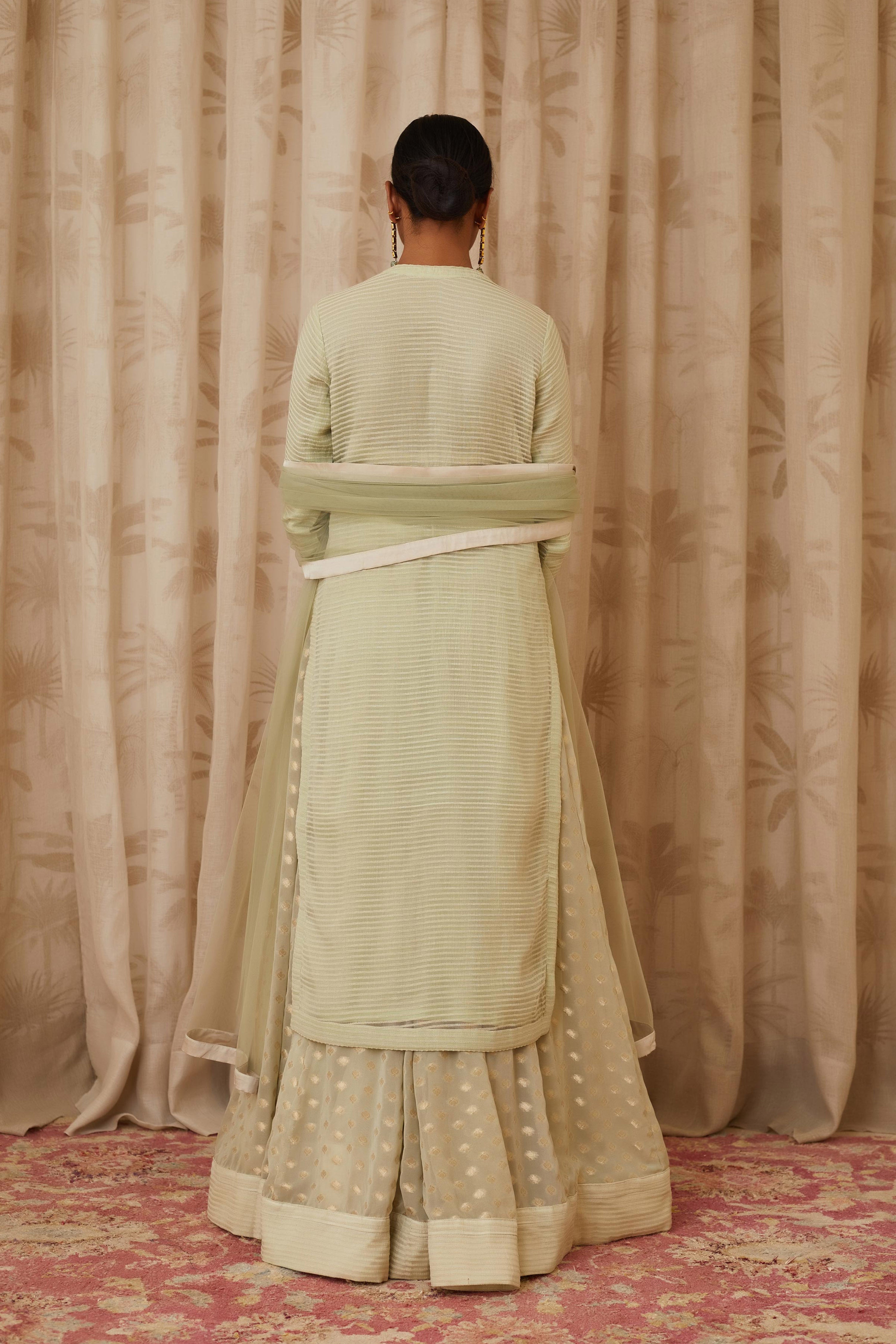 Mint Green Kurta Skirt Set