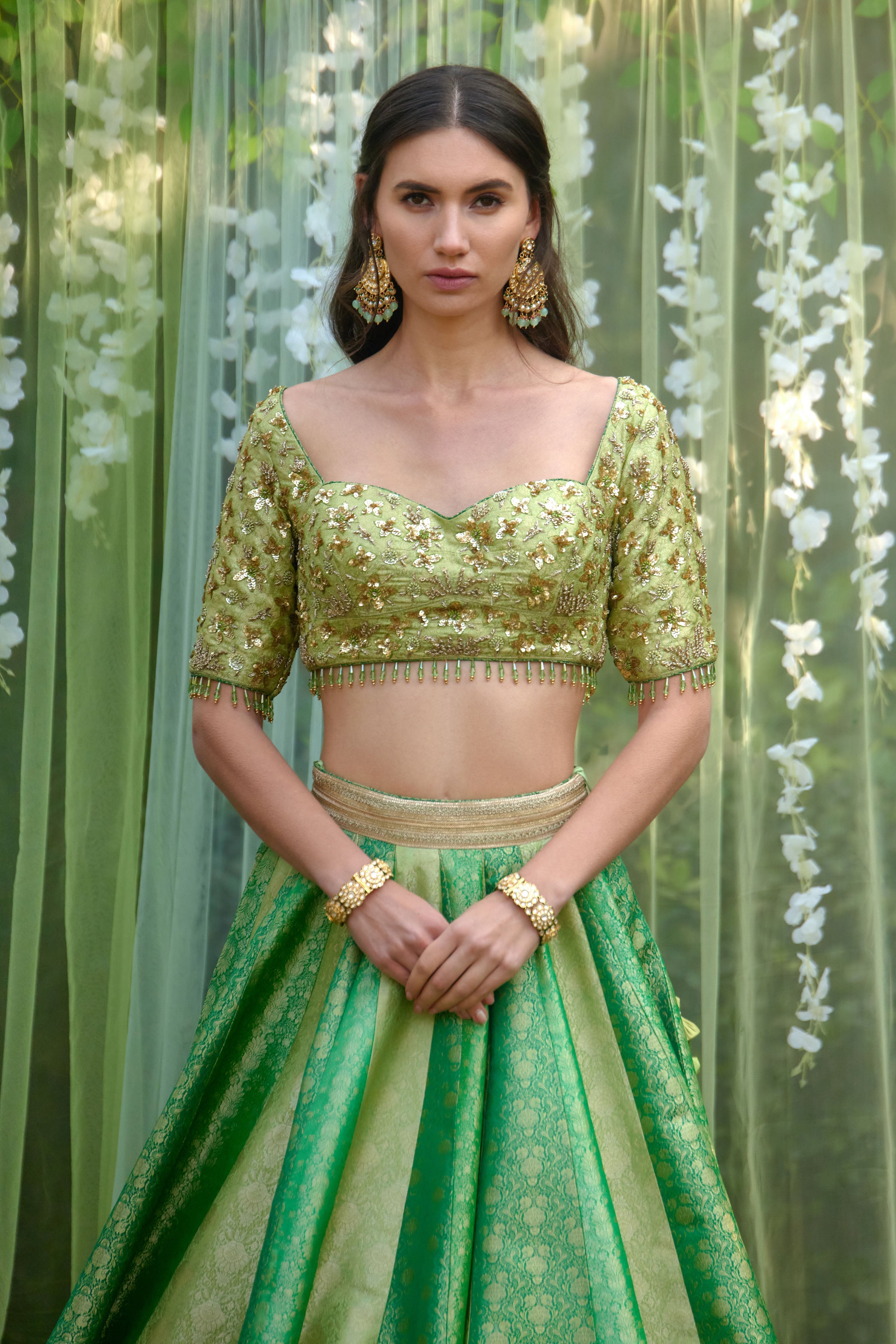 Green Lehenga Set