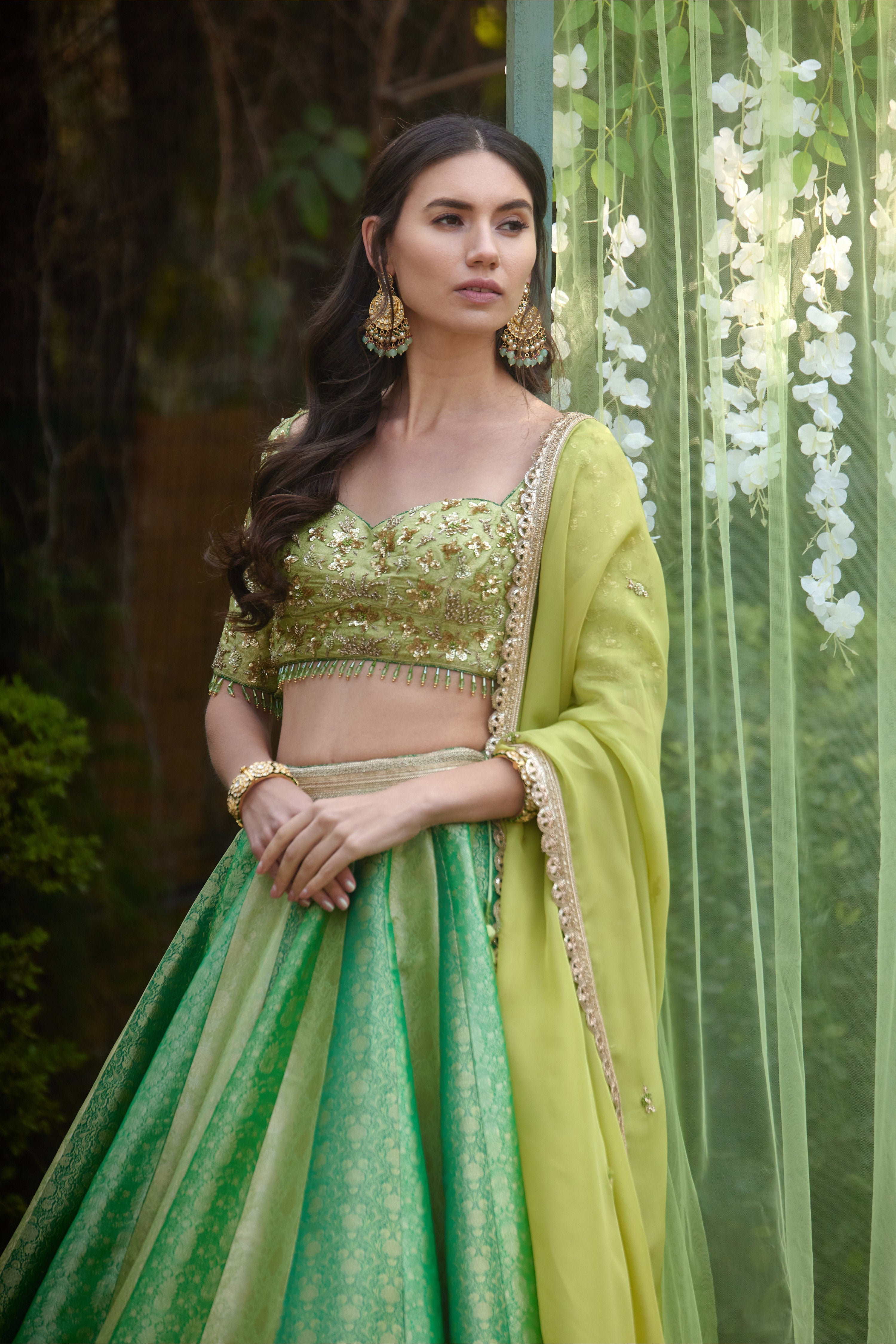 Green Lehenga Set