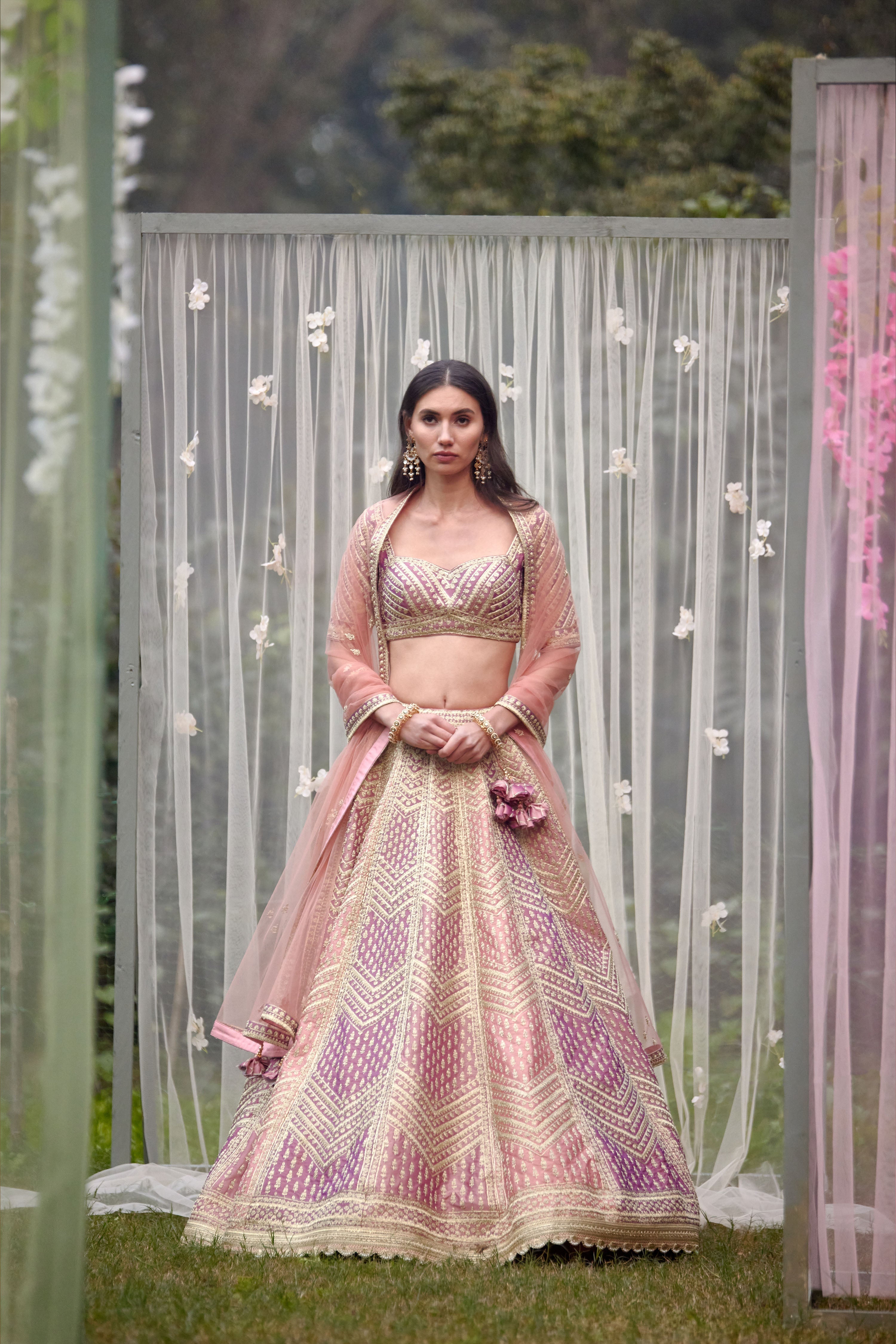 Neutral Pink Lehenga Set