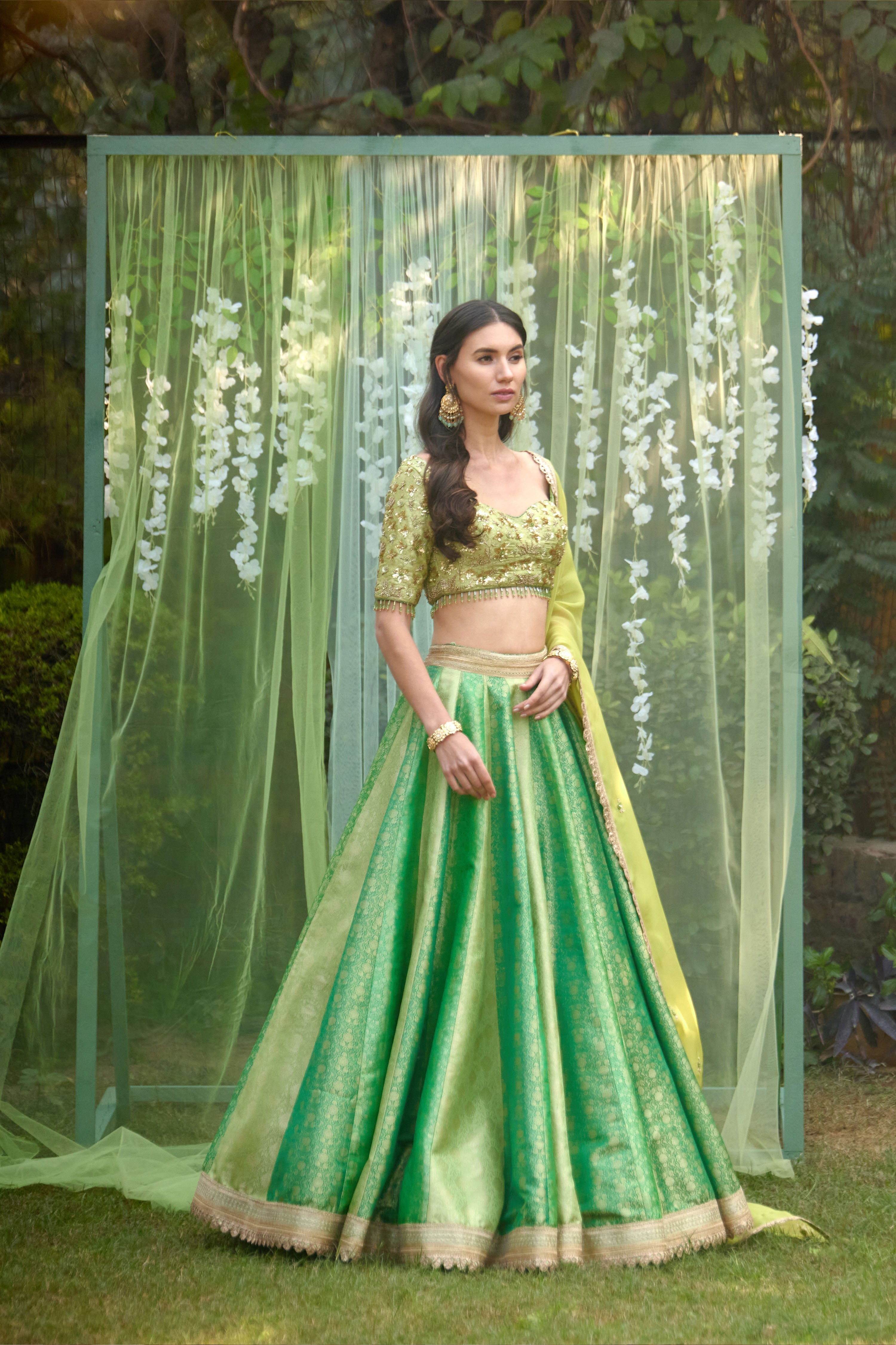 Green Lehenga Set
