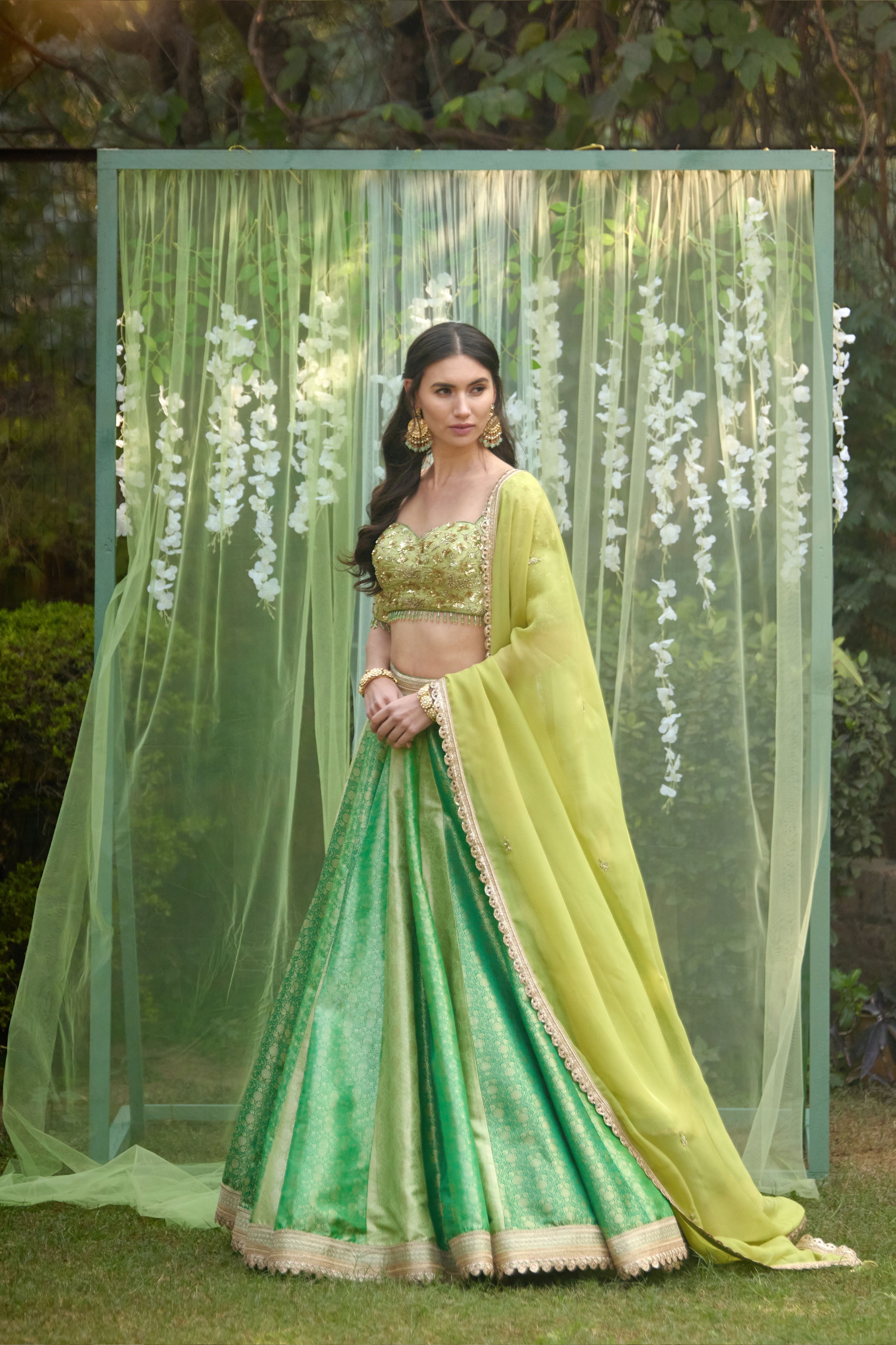 Green Lehenga Set