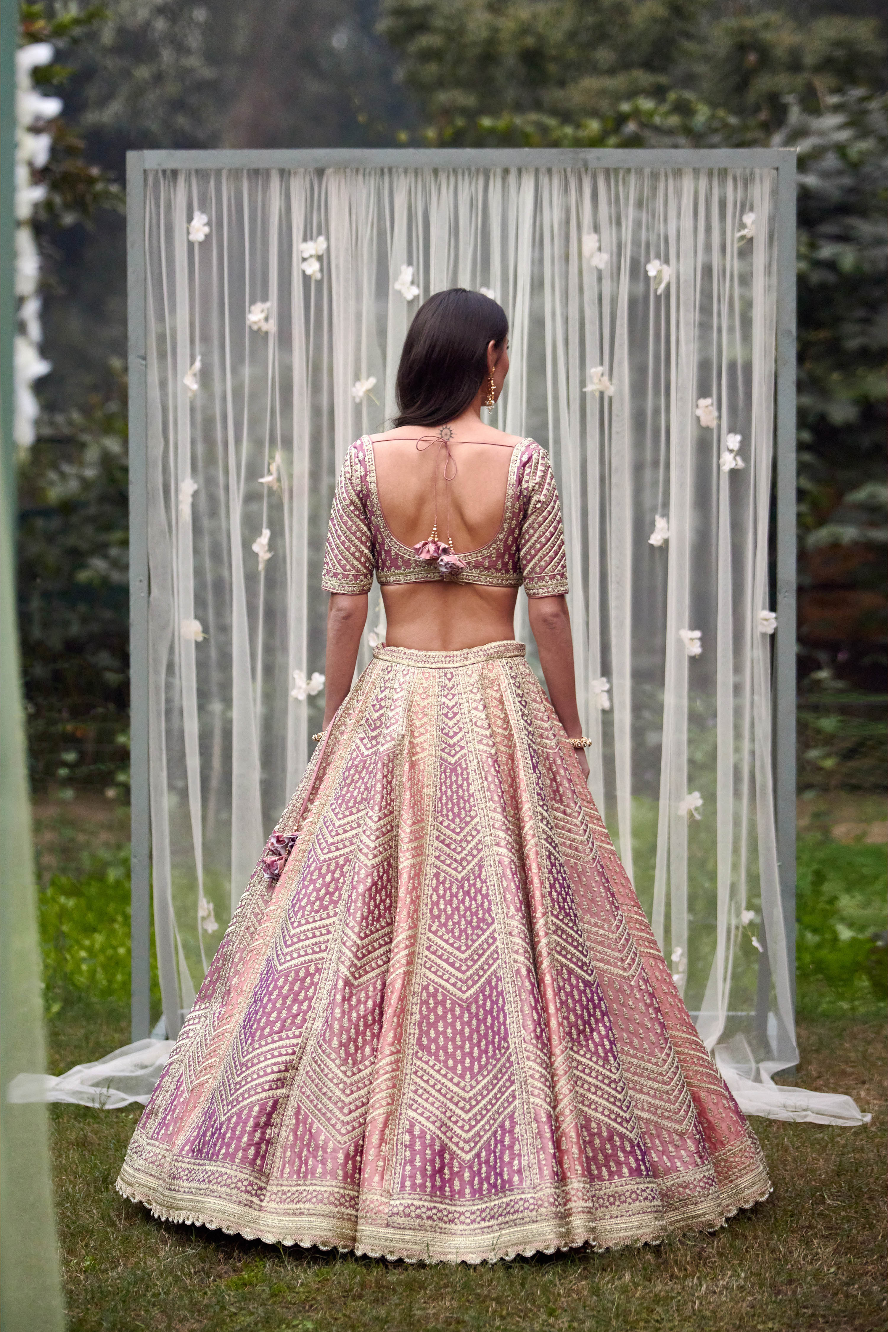 Neutral Pink Lehenga Set
