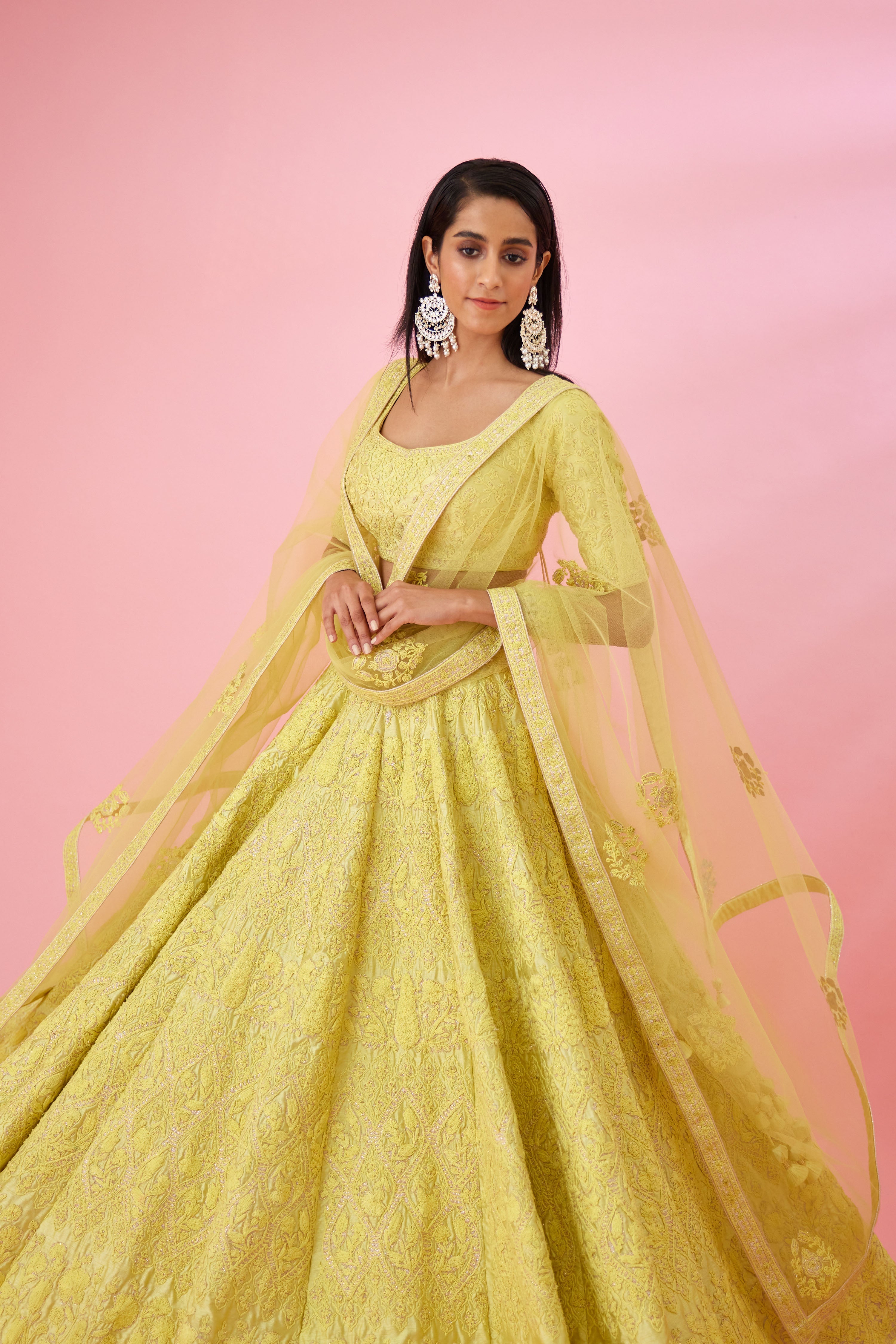 Lime Yellow Lehenga Set