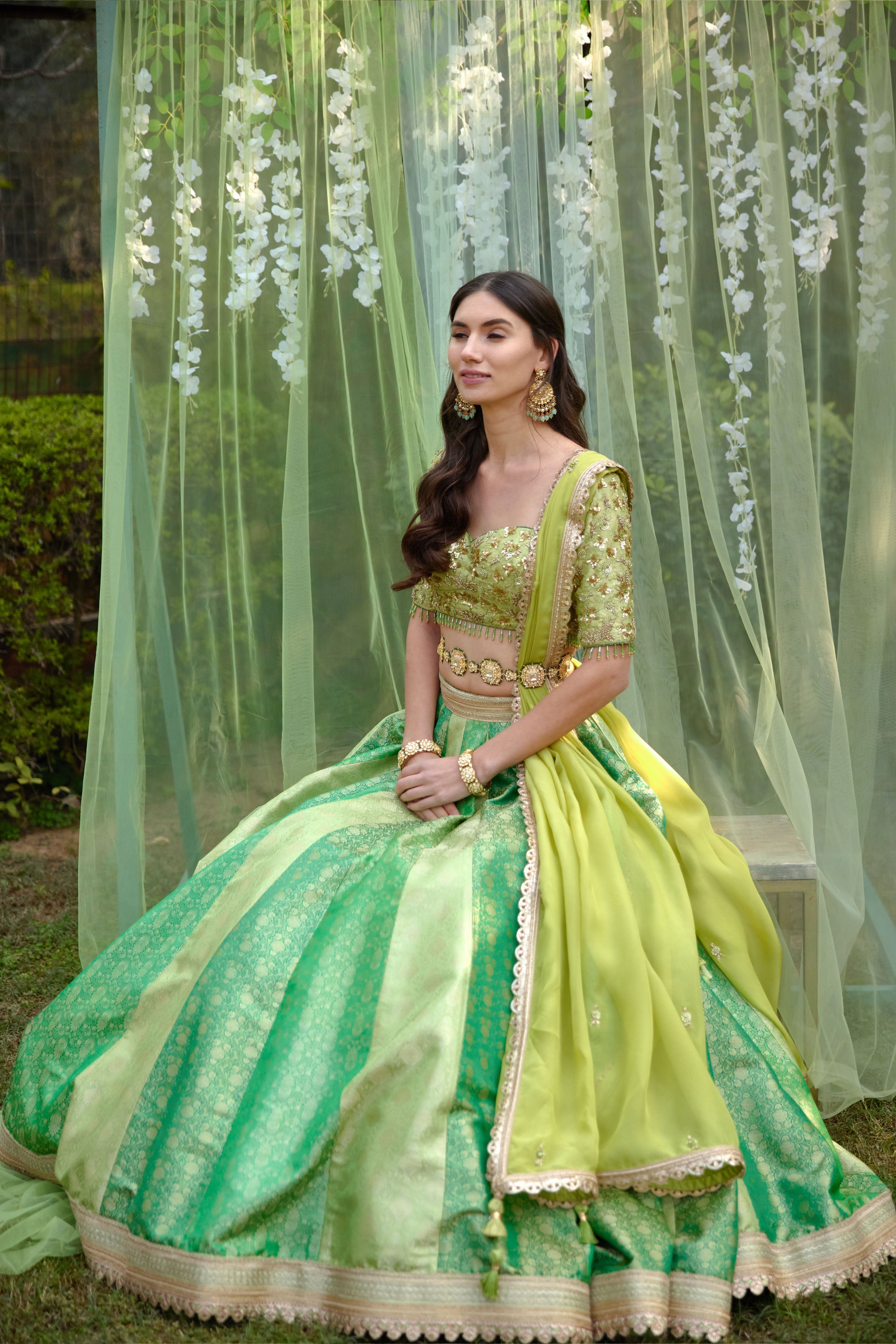 Green Lehenga Set