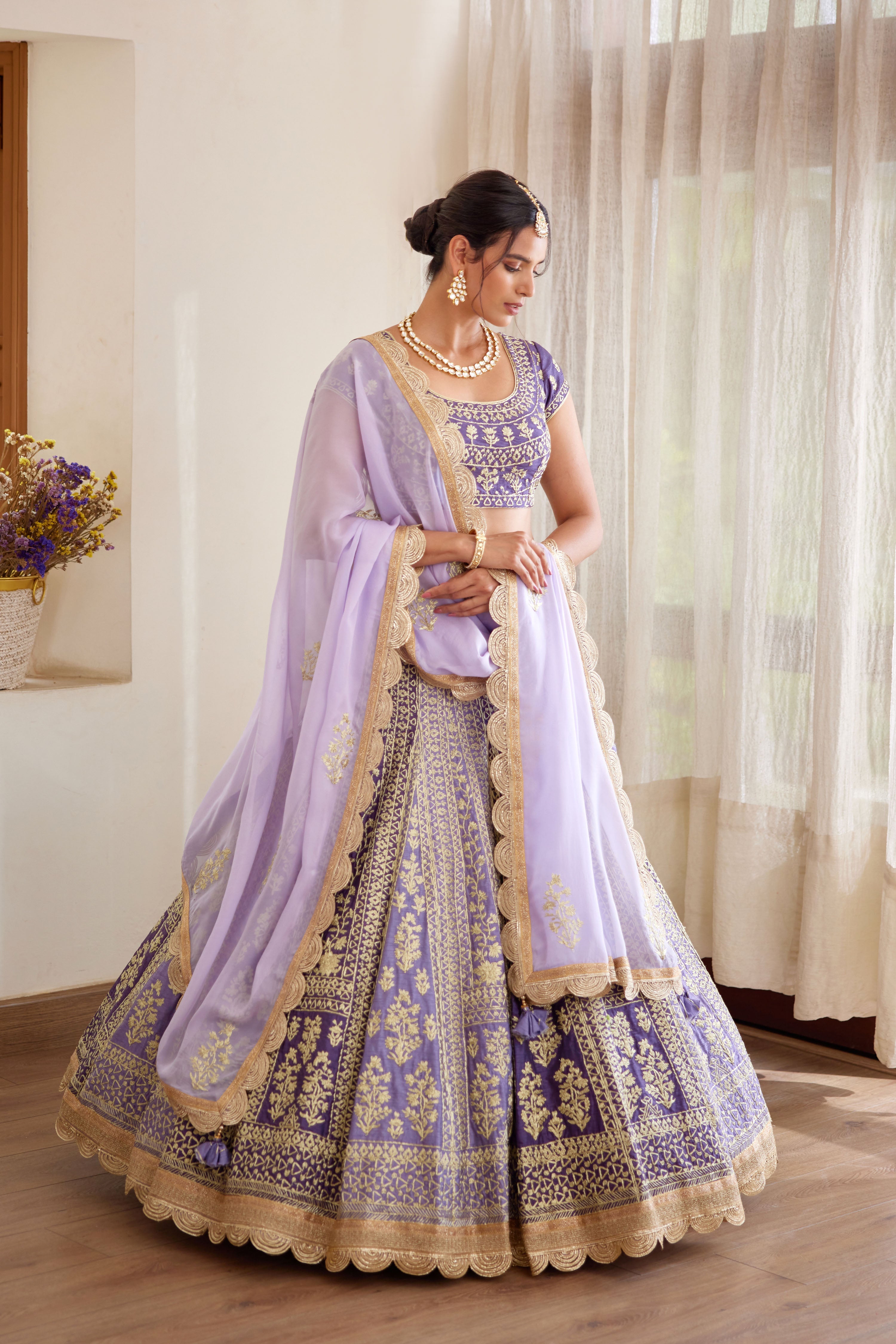 Mauve Purple Lehenga Set