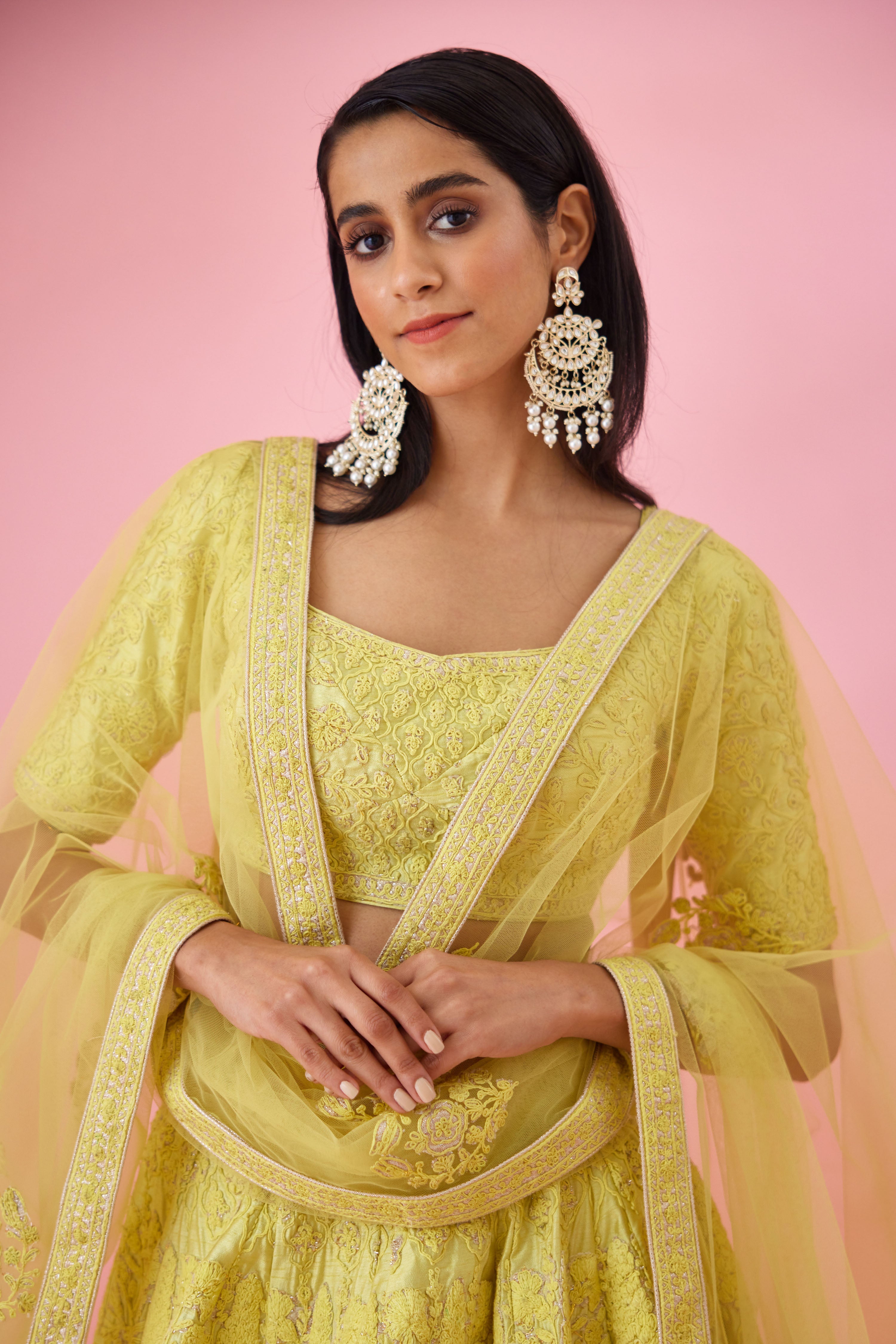 Lime Yellow Lehenga Set