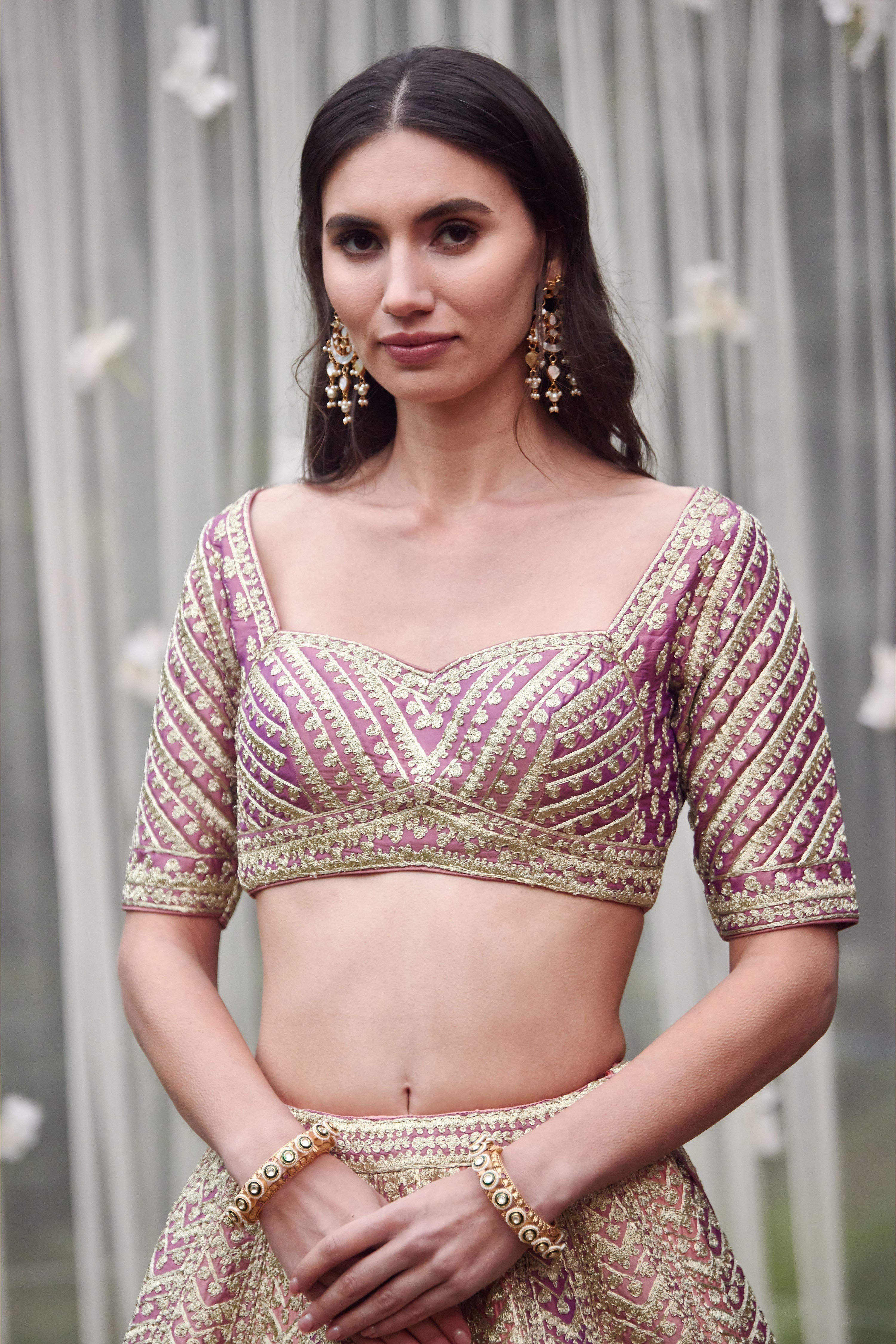 Neutral Pink Lehenga Set