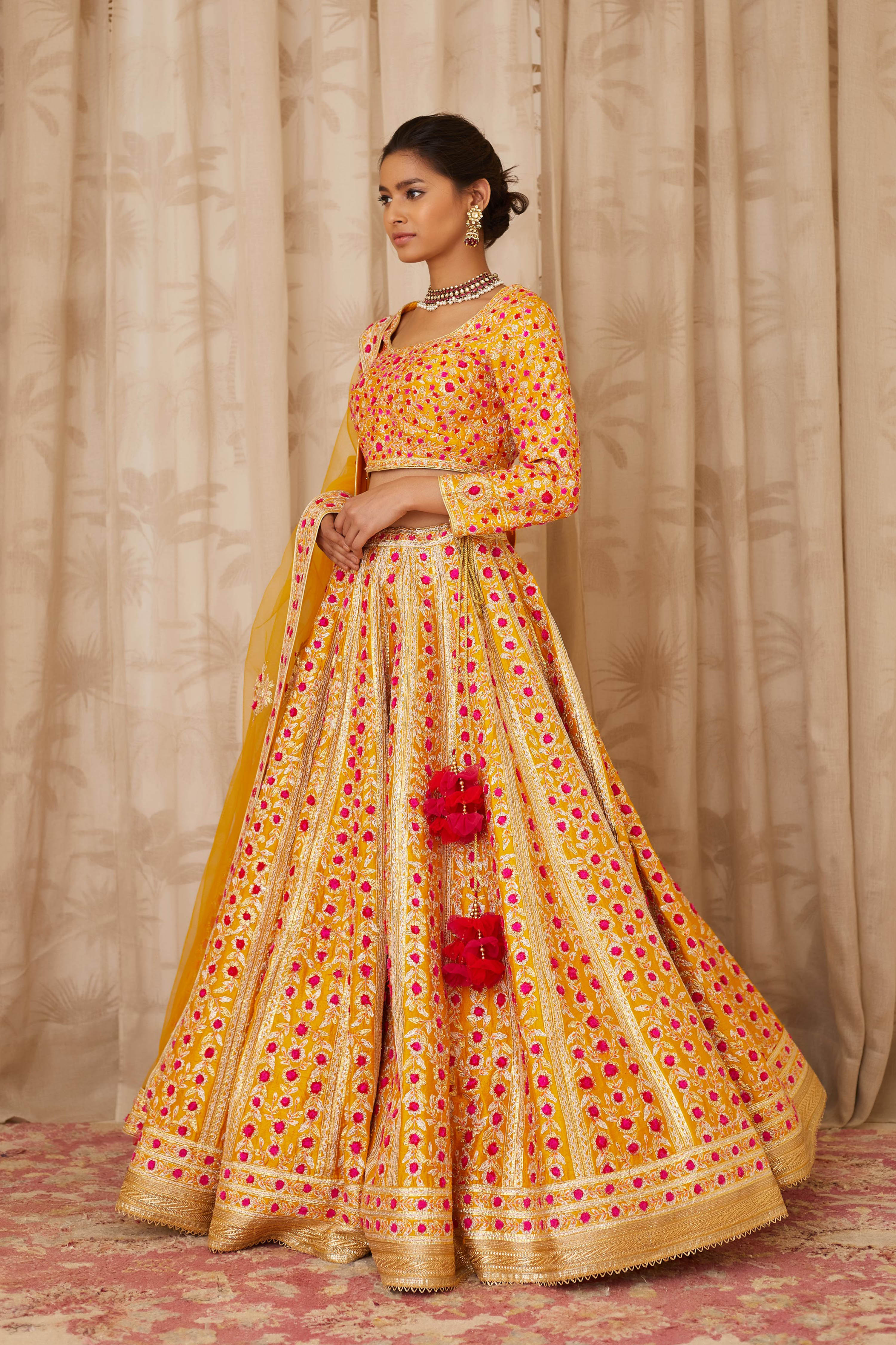 Mustard Yellow Lehenga Set
