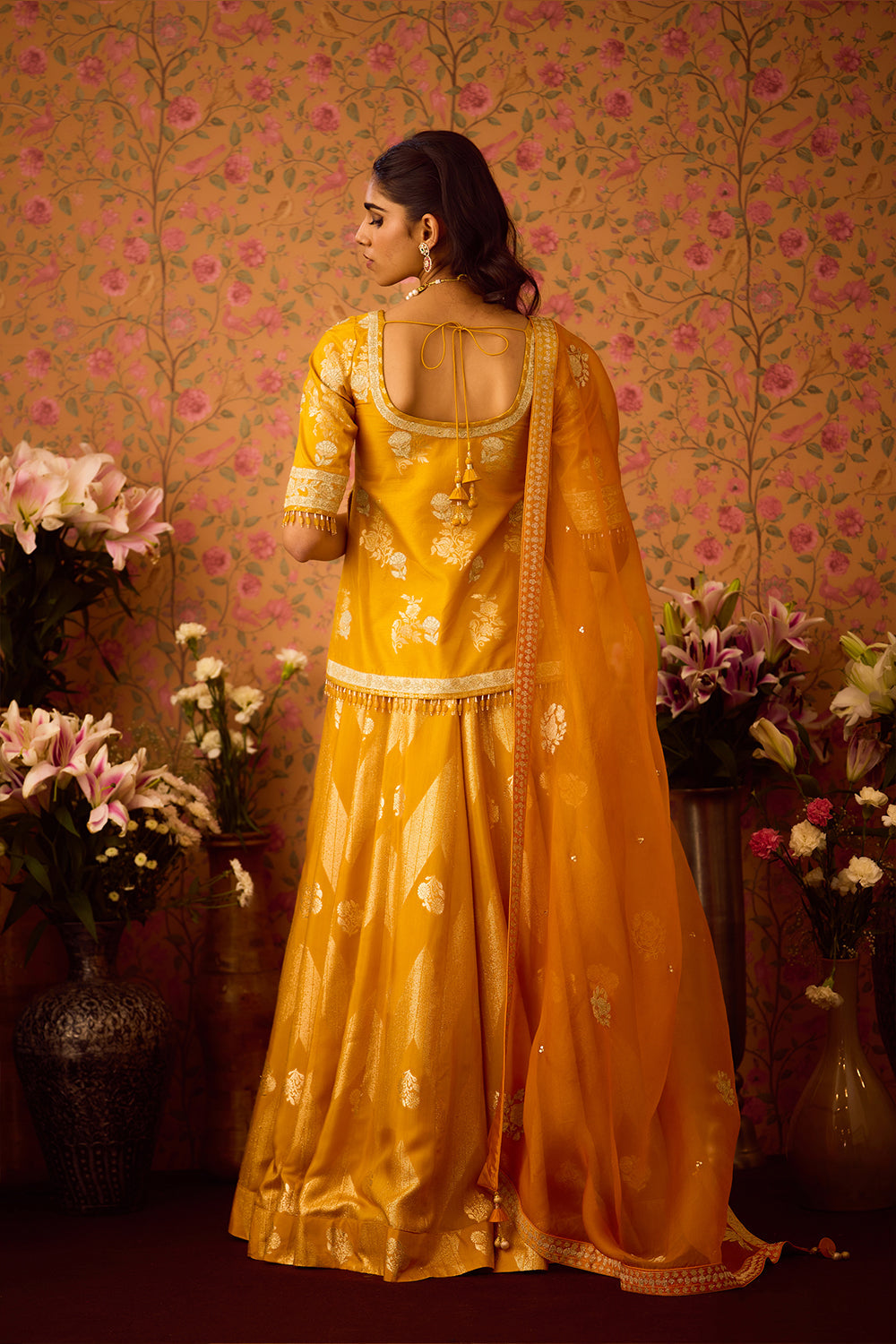 Golden Yellow Choli Lehenga Set