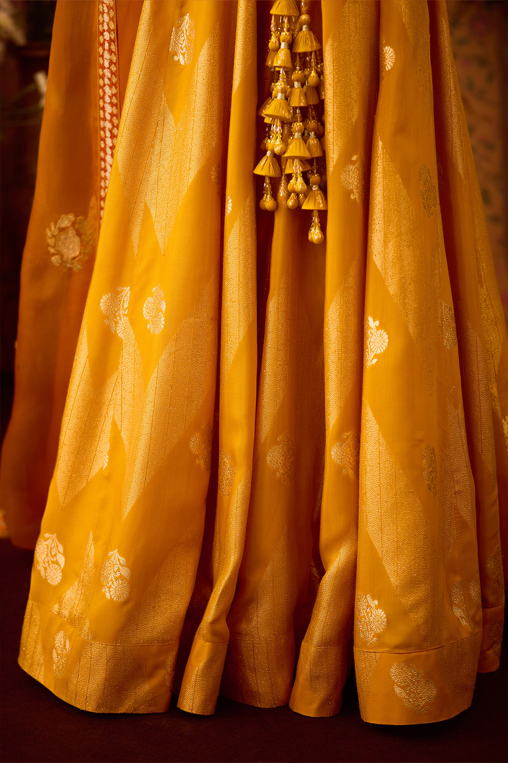 Golden Yellow Choli Lehenga Set