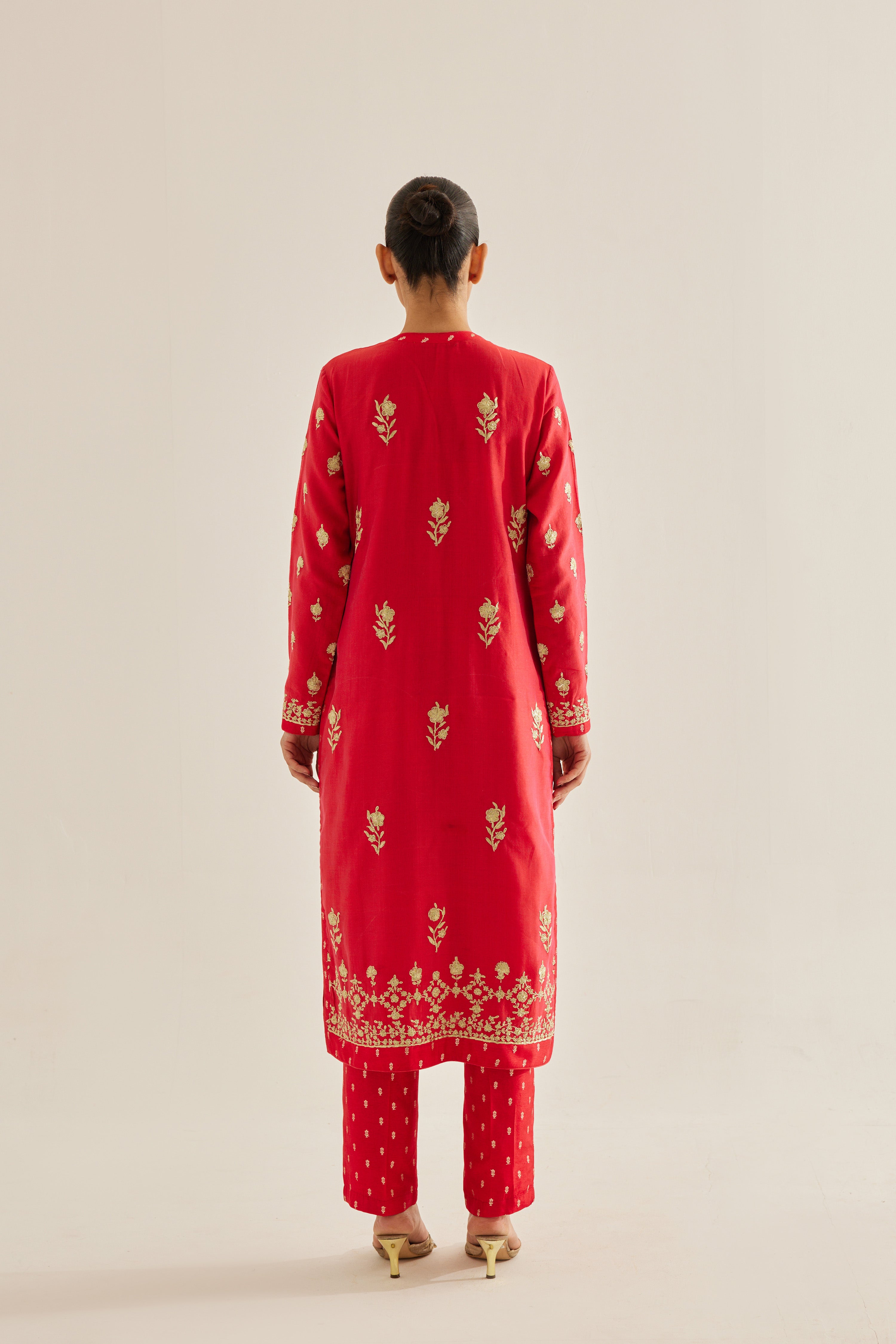 Red Kurta Set