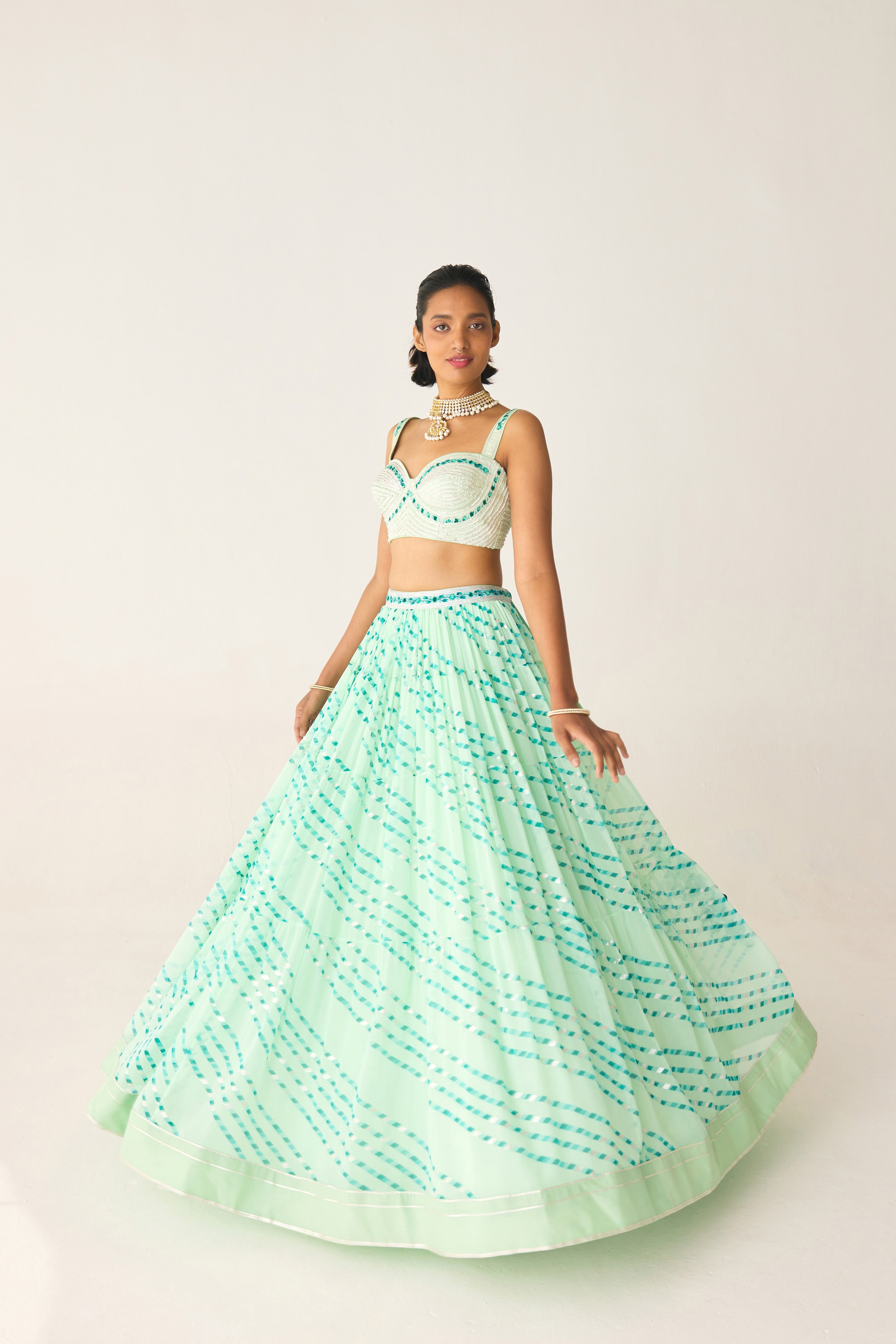 Bay Green Lehenga Set