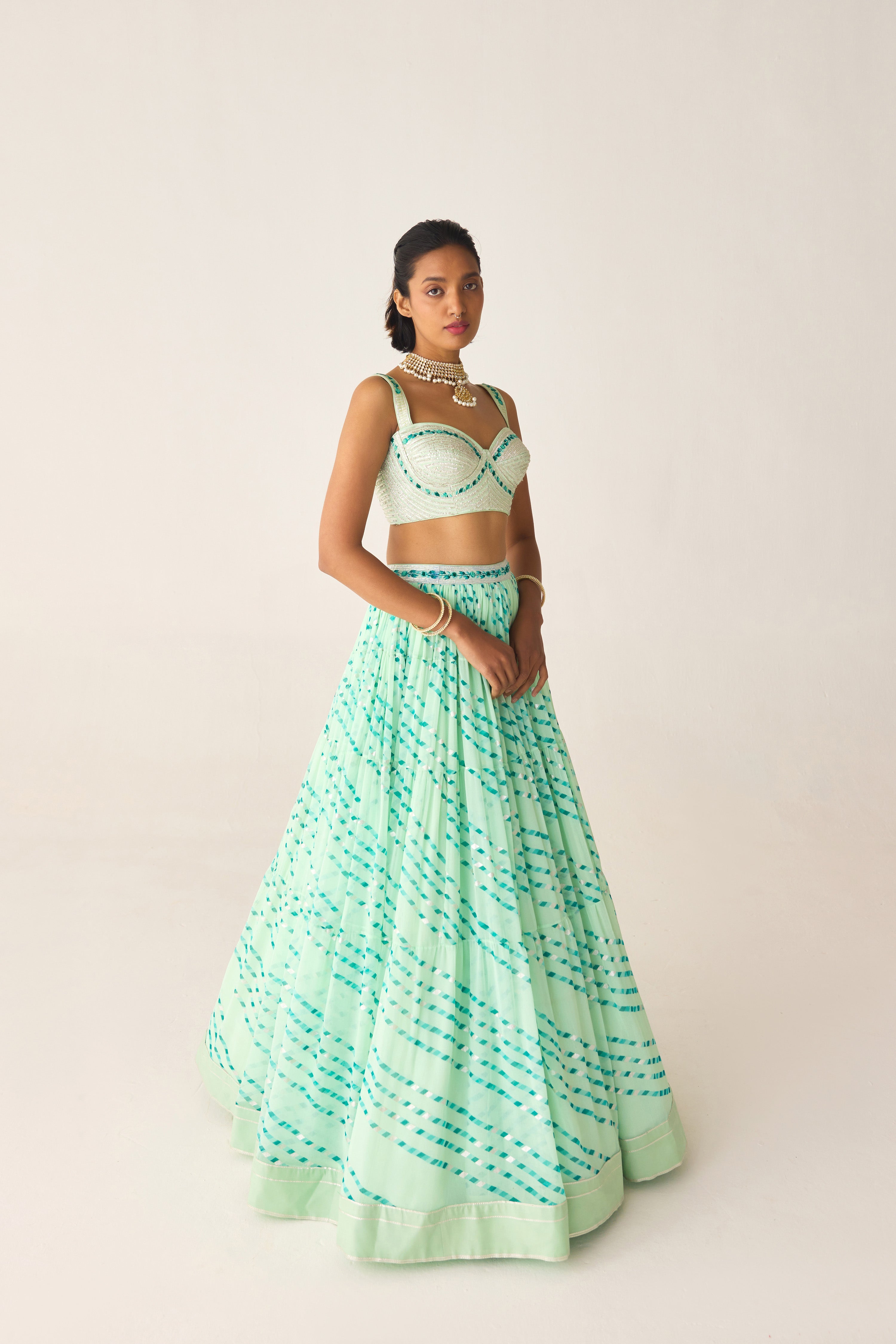Bay Green Lehenga Set