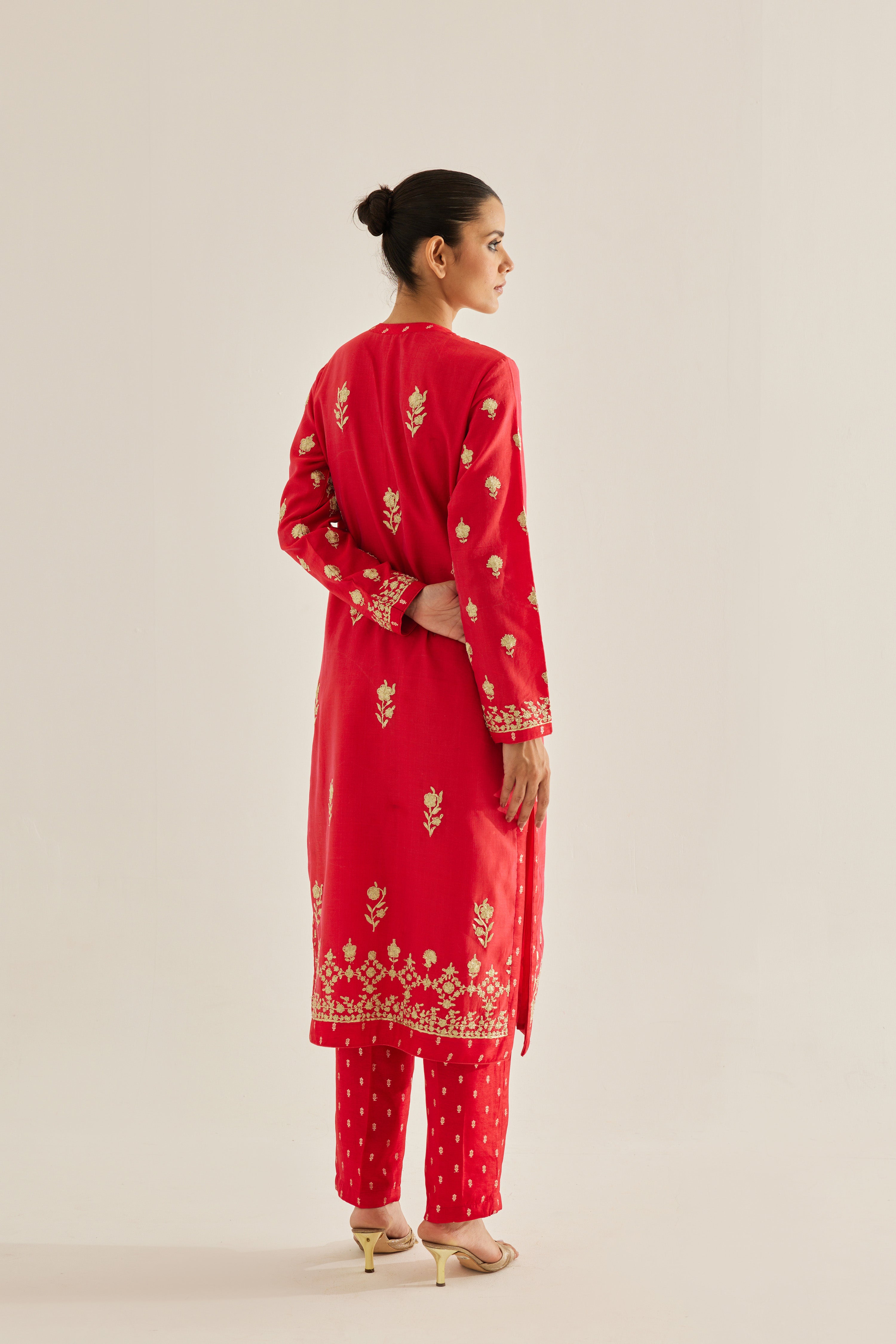 Red Kurta Set